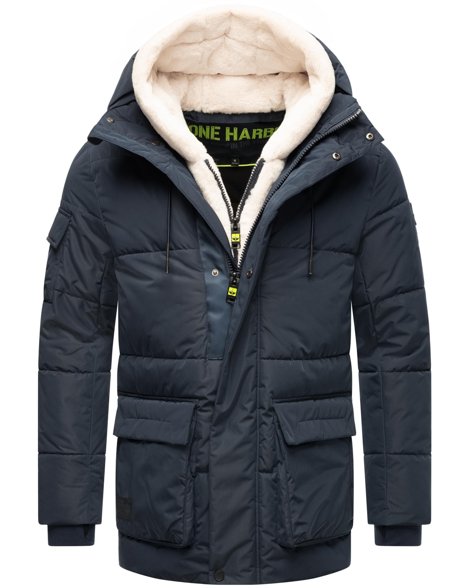 Winterjacke »Lauroo XX«, mit Kapuze, urbane Herren Steppjacke mit kuscheligem...