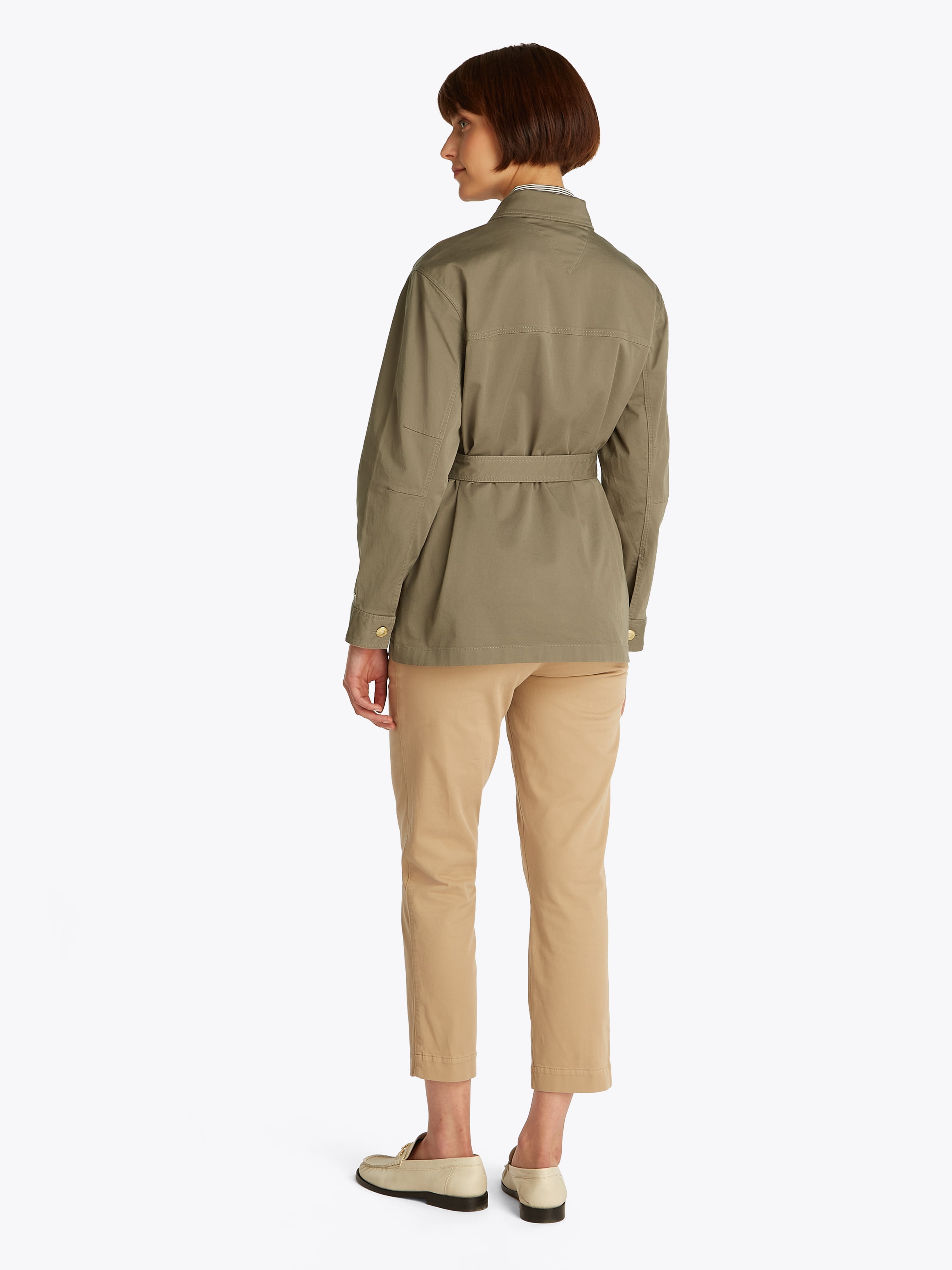 Tommy Hilfiger Outdoorjacke »GOLD BUTTON UTILITY JACKET«, mit goldfarbenem Knopf