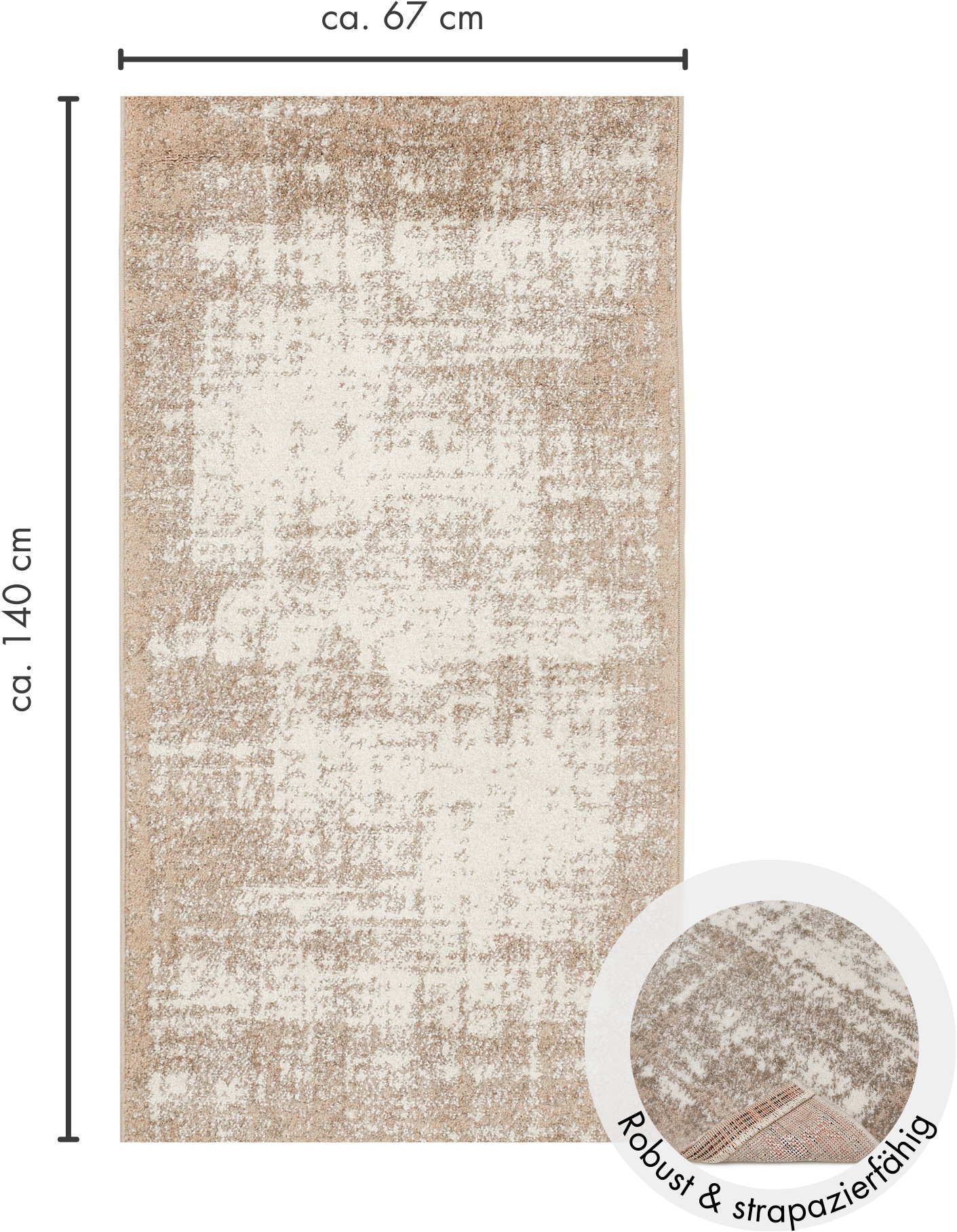 Andiamo Teppich »Campos«, rechteckig, 10 mm Höhe, Kurzflor, modernes Design, Wohnzimmer