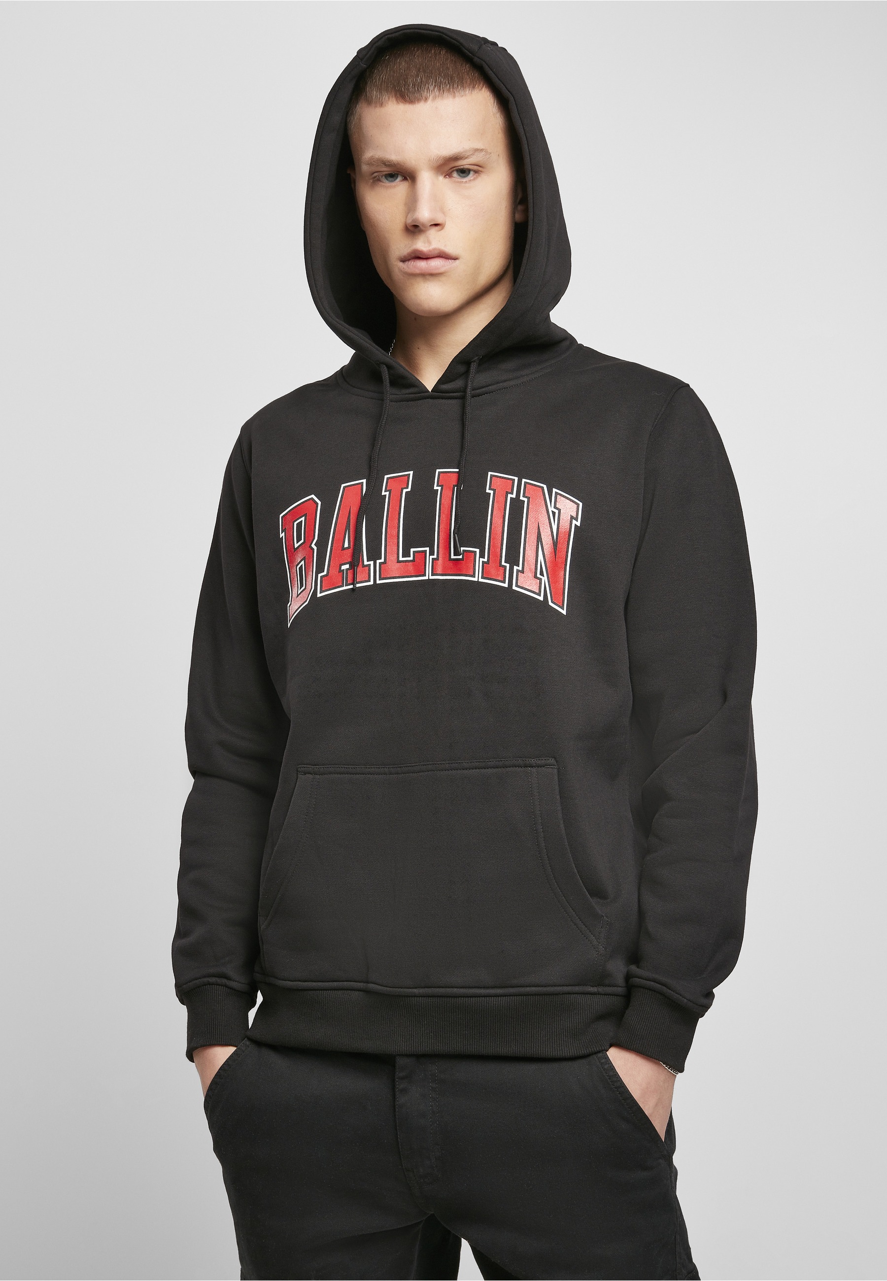MisterTee Rundhalspullover »MisterTee Herren Ballin 23 Hoody« 1 Stk.