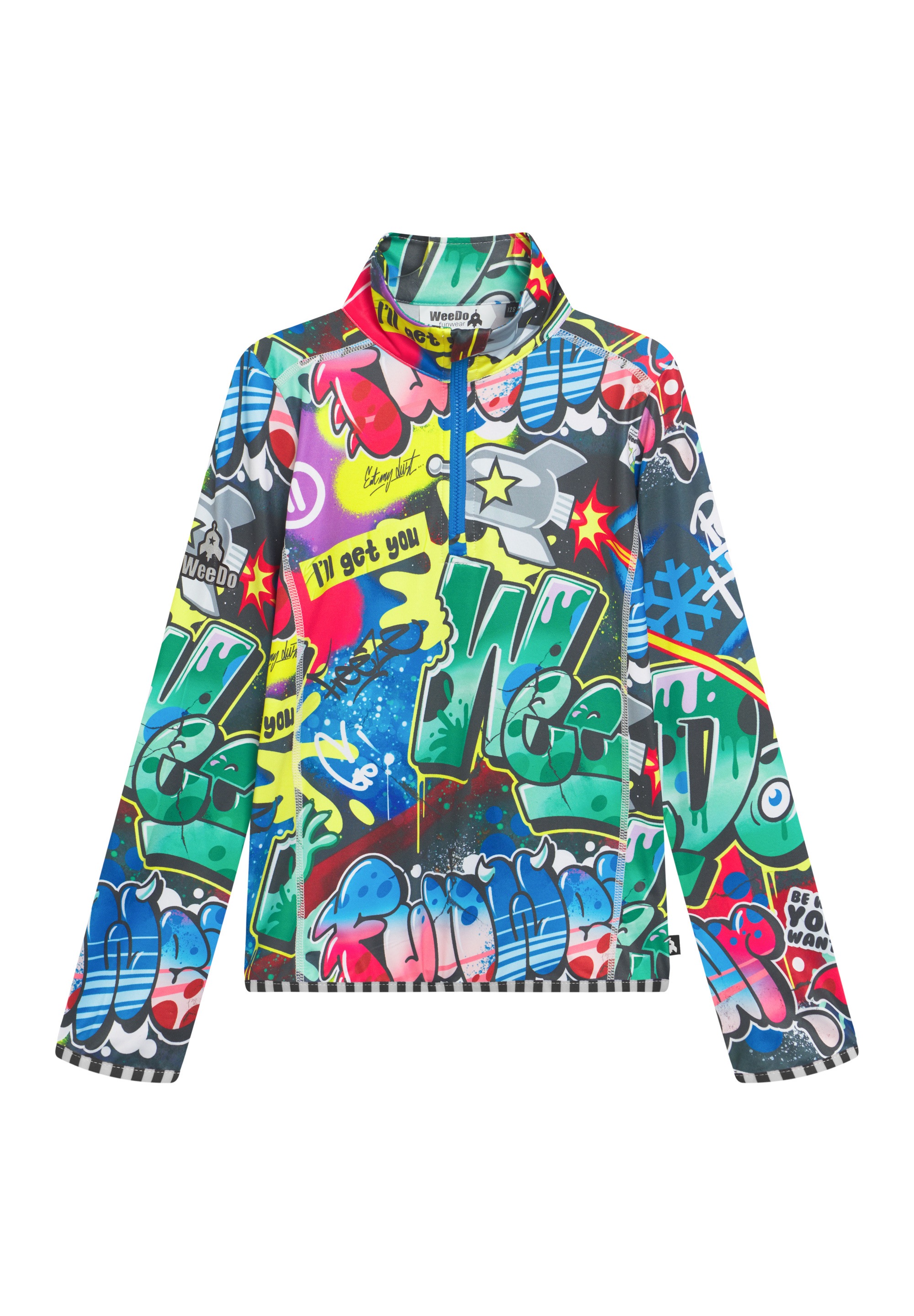WeeDo Langarmshirt »COSMO SPRAYPRINT«, Feuchtigkeitsregulierendes Funktionsshirt für Kinder