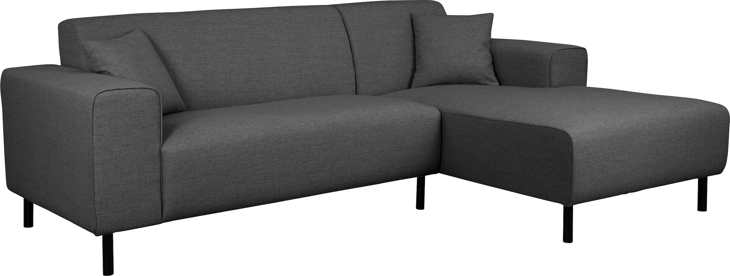 Home affaire Ecksofa »ARROS L-Form mit Wellenunterfederung, Maße B/T/H: 235/163/81 cm«, incl. Zierkissen, mit Recamiere rechts/links bestellbar, auch in Cord