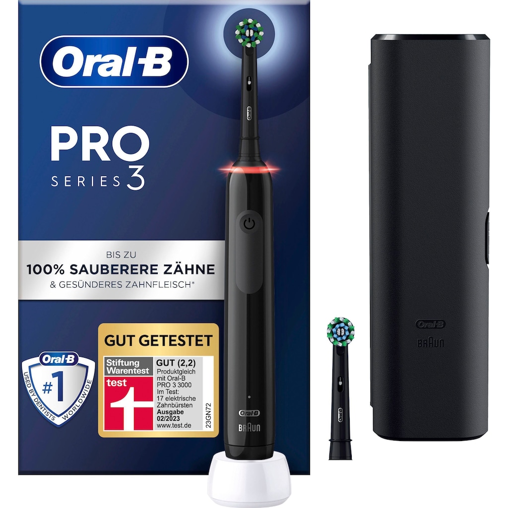 Oral-B Elektrische Zahnbürste »Pro 3 3500«, 2 St. Aufsteckbürsten