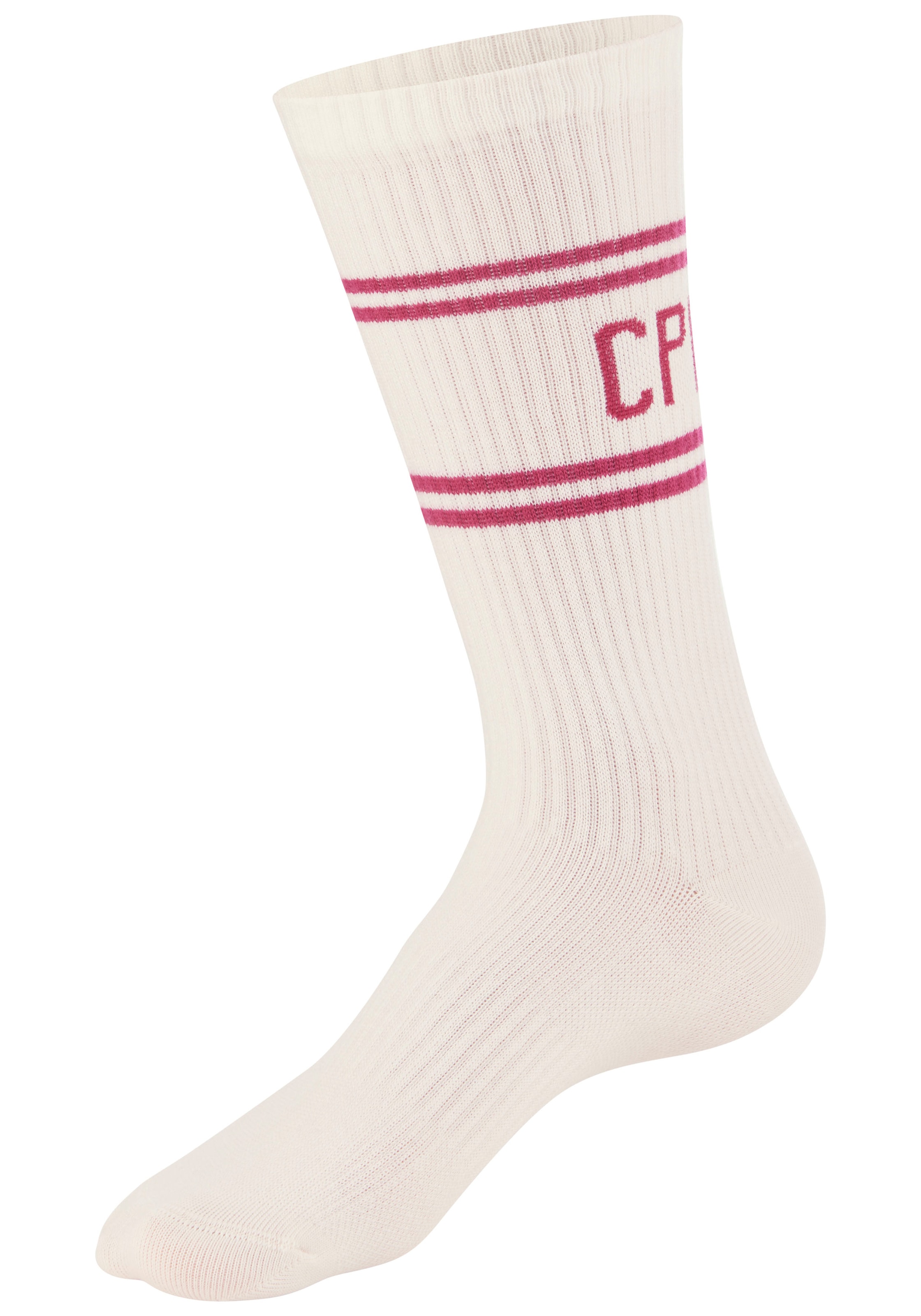 Copenhagen Studios Langsocken Packung, 2 Paar tlg. mit Pikeé-Struktur unter der Sohle