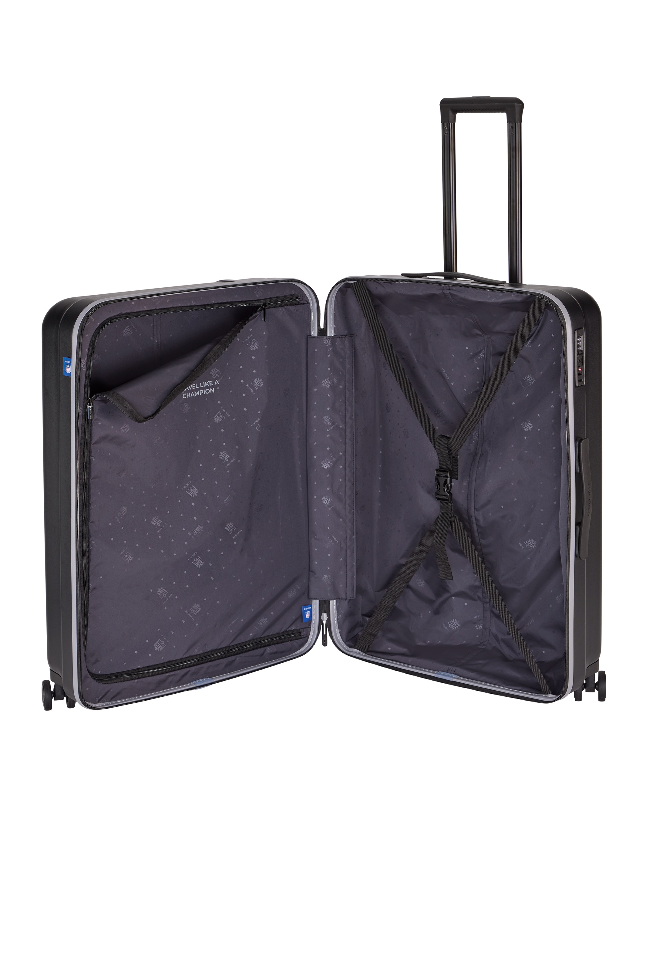 travelite »travelite x NFL Koffer Hartschale« 103 l 4 Rollen mit TSA-Schloss und 4 Doppelrollen – offizielles NFL-Teamdesign
