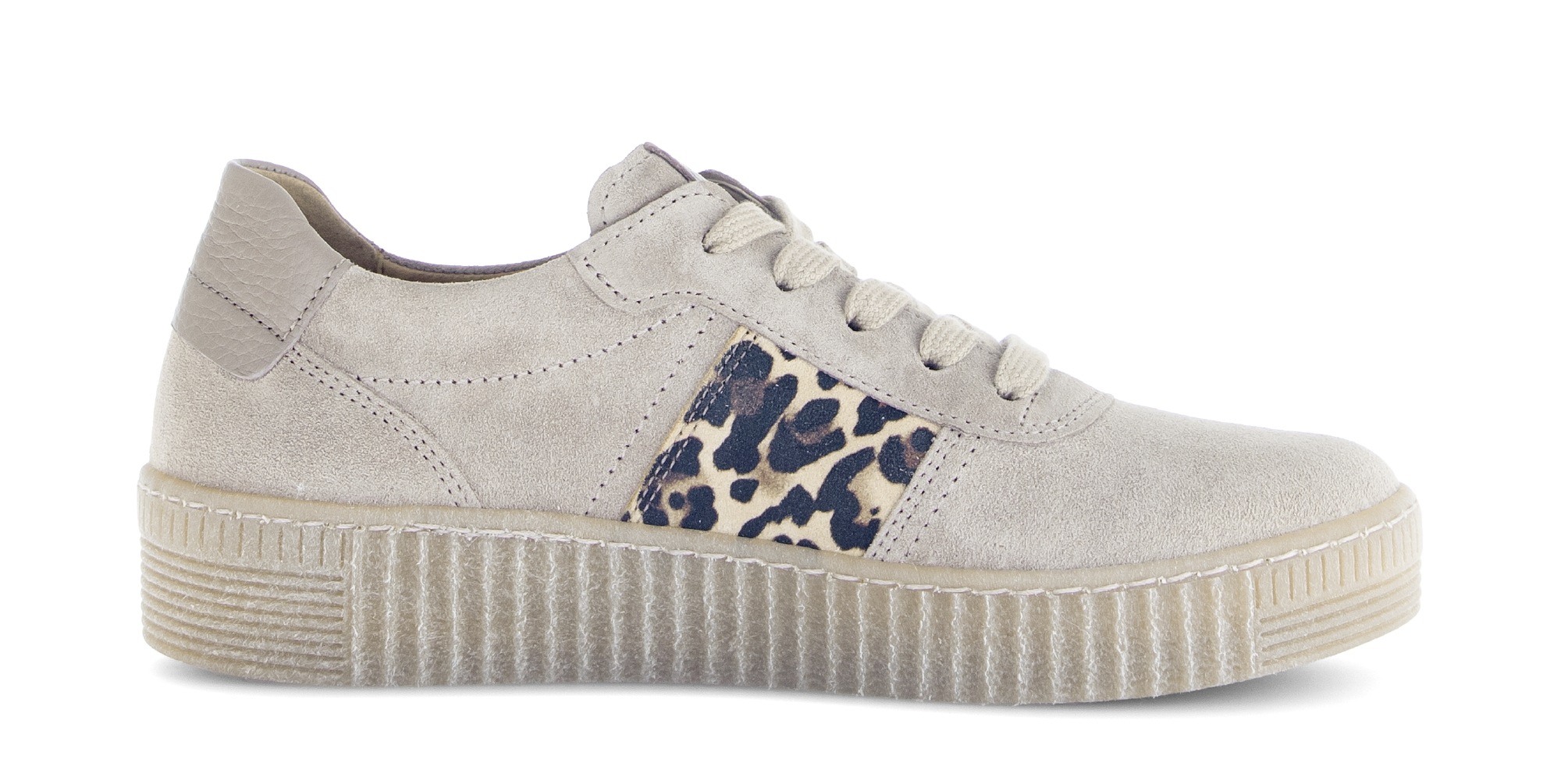 Gabor Plateausneaker, Freizeitschuh, Halbschuh, Schnürer mit Plateausohle in Krepp-Optik