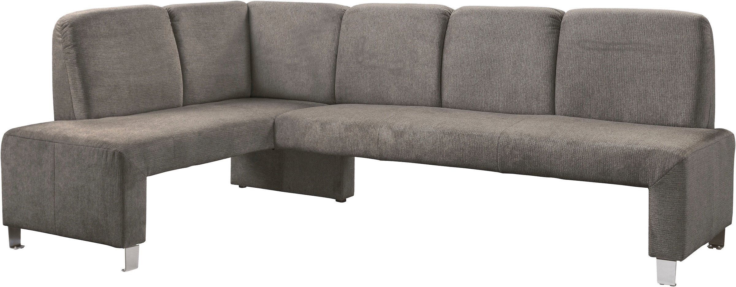 exxpo - sofa fashion Eckbank "Intenso, viele Bezugsstoffe Cord, Struktur 243/158 cm (B/T)" hohe Bodenfreiheit, frei im Raum stellbar, hoher Sitzkomfort