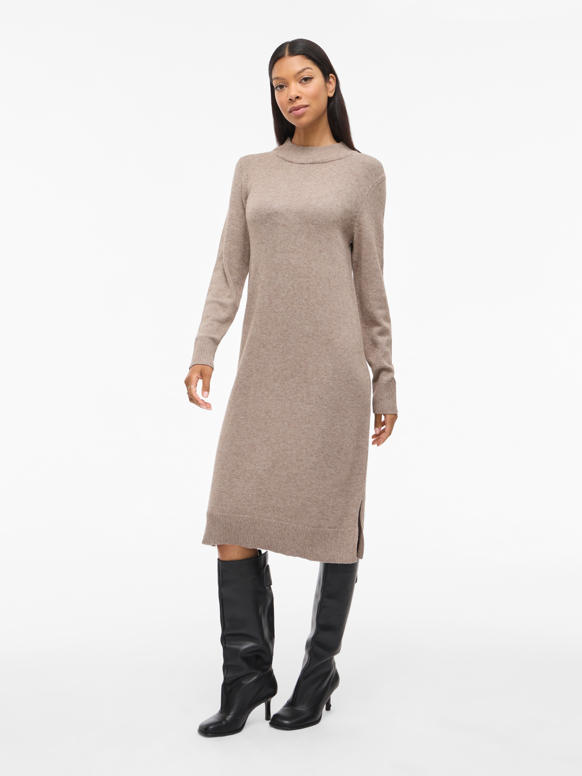 Vila Strickkleid "VIRIL CREW NECK L/S MIDI DRESS - NOOS" günstig online kaufen