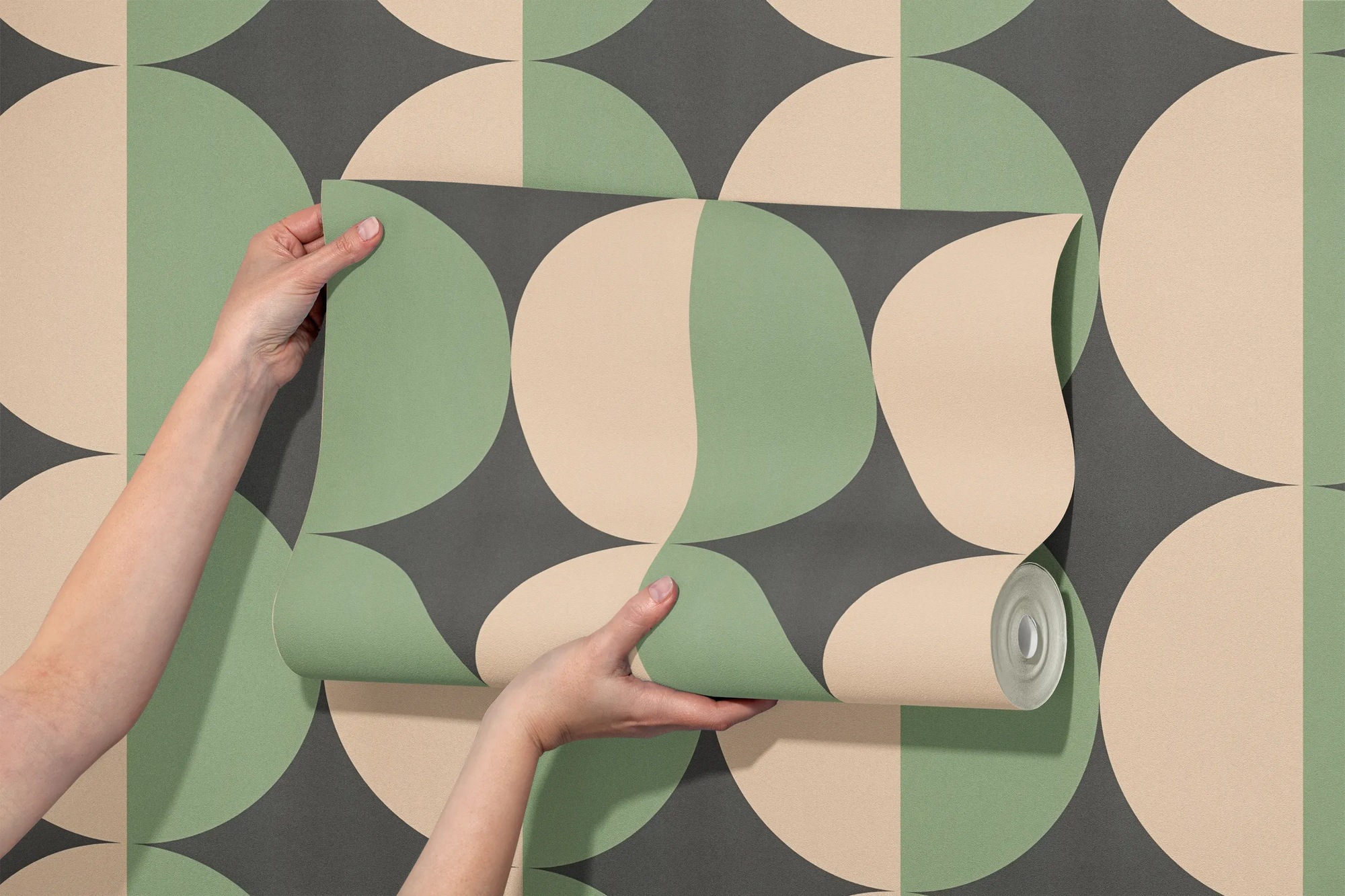 A.S. Création Vliestapete »Retro Geo Kreise« 3D-Optik leicht strukturiert Vliestapete Retro geometrisch Kreise, versch. Farben