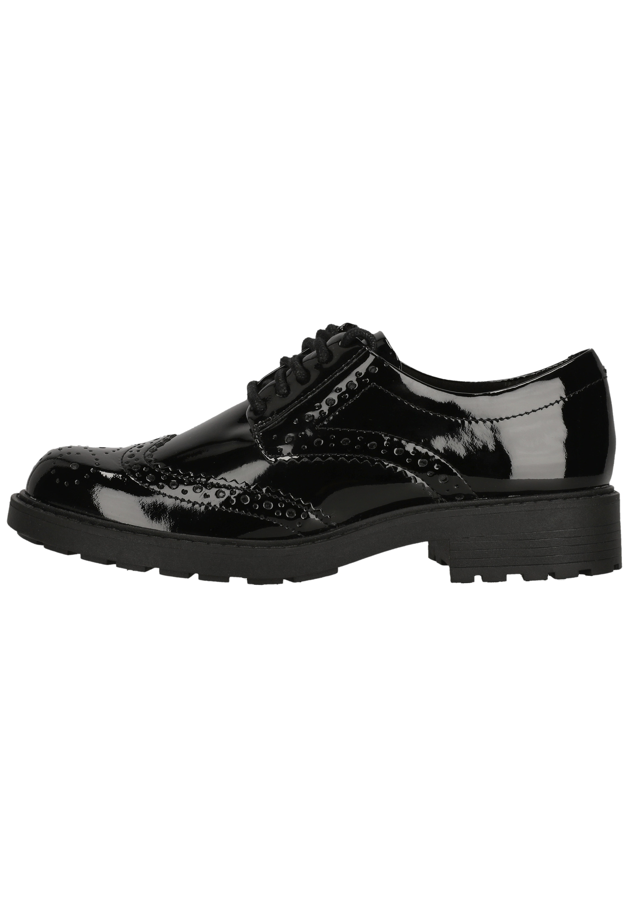Clarks Schnürschuh »Orinoco2 Limit Black Pat«  mit profilierter Sohle für guten Halt