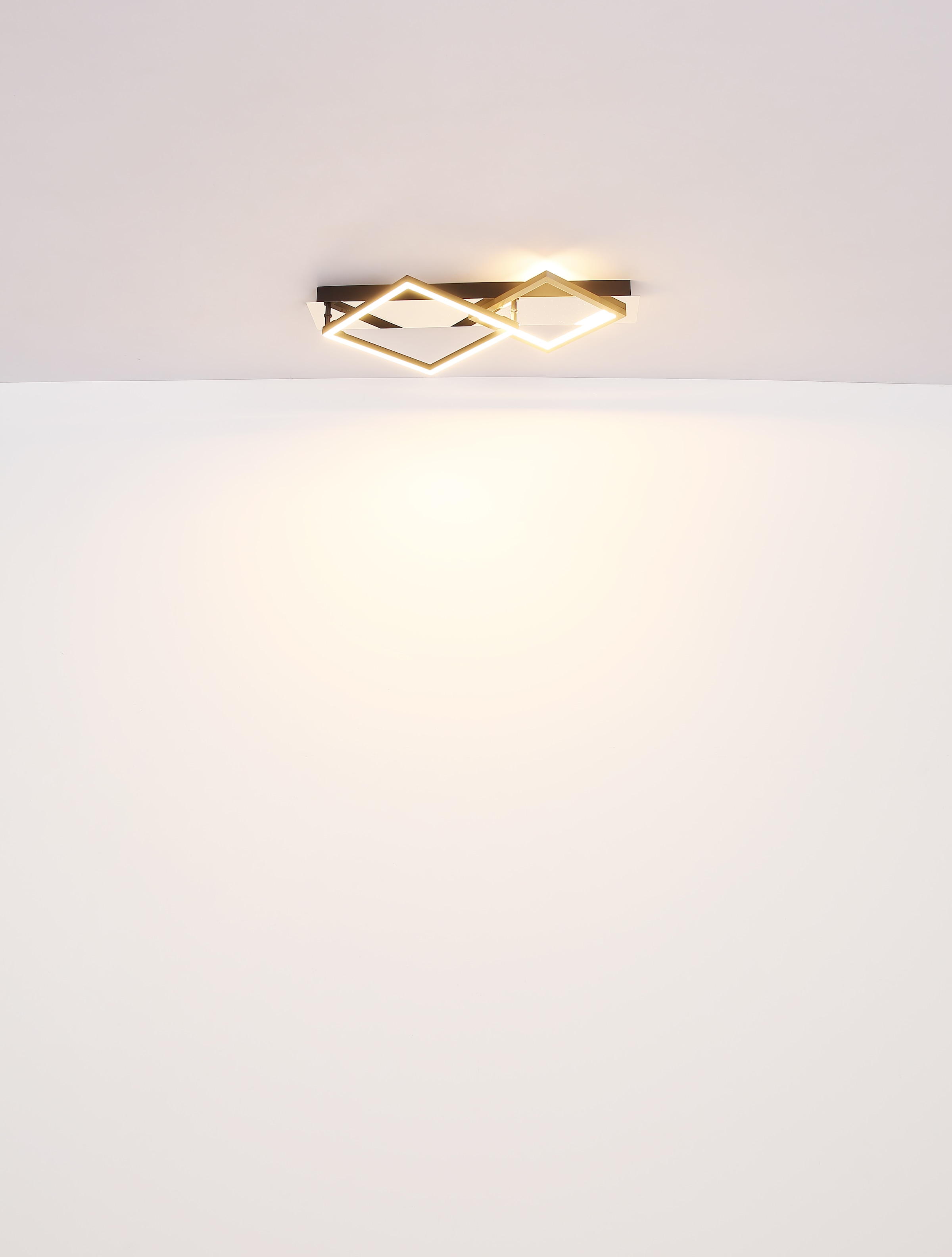 GLOBO LIGHTING LED Deckenleuchte »LESINA«, Leuchtmittel LED-Modul | LED fest integriert, Deckenlampe/Metall/goldfarben/3000K/Schlafzimmer/Wohnzimmer