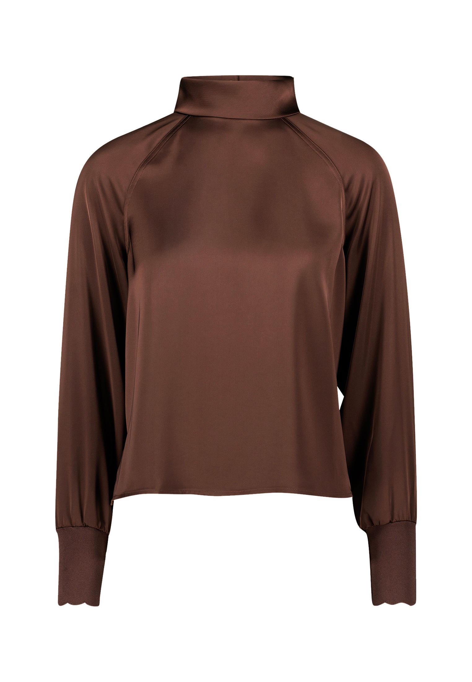 Zero Satinbluse "Damen mit Stehkragen" günstig online kaufen