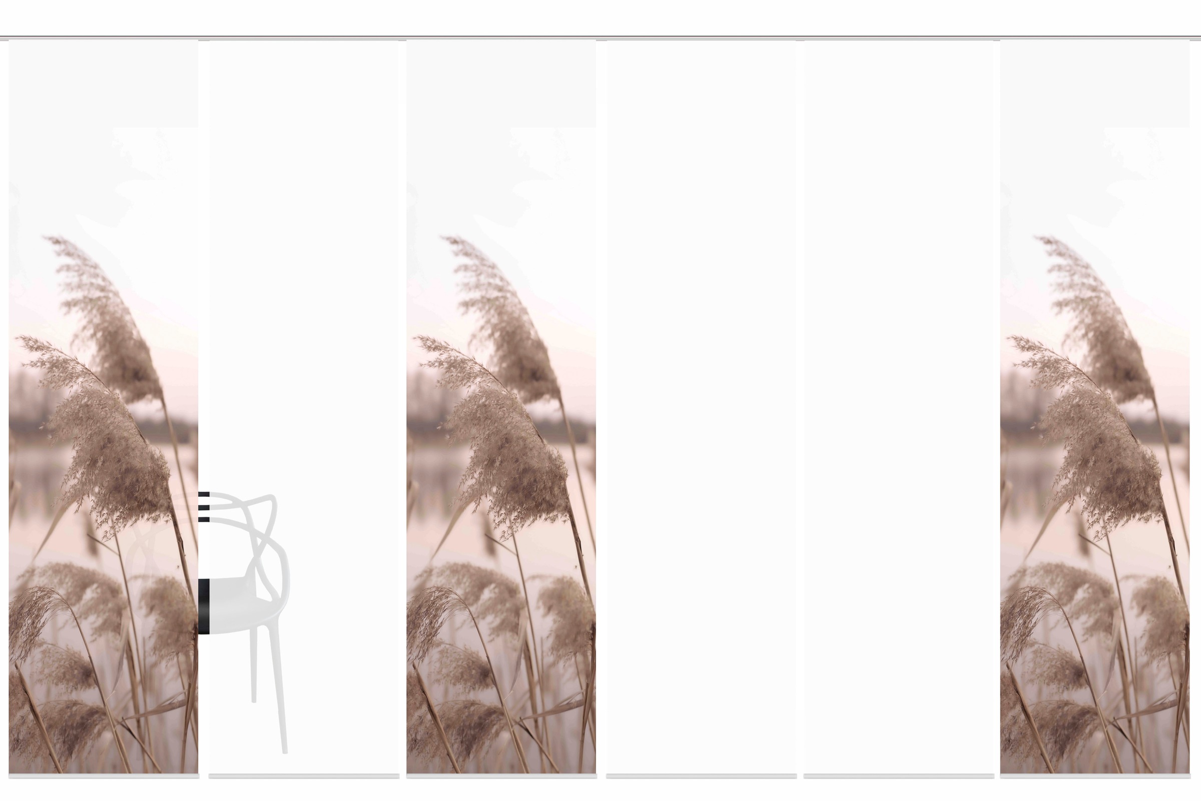 Thumbnail - HOME WOHNIDEEN Schiebegardine "TRAWY" Paneelwagen 6 Stk. tlg. Schiebevorhang Digi 6er Set TRAWY