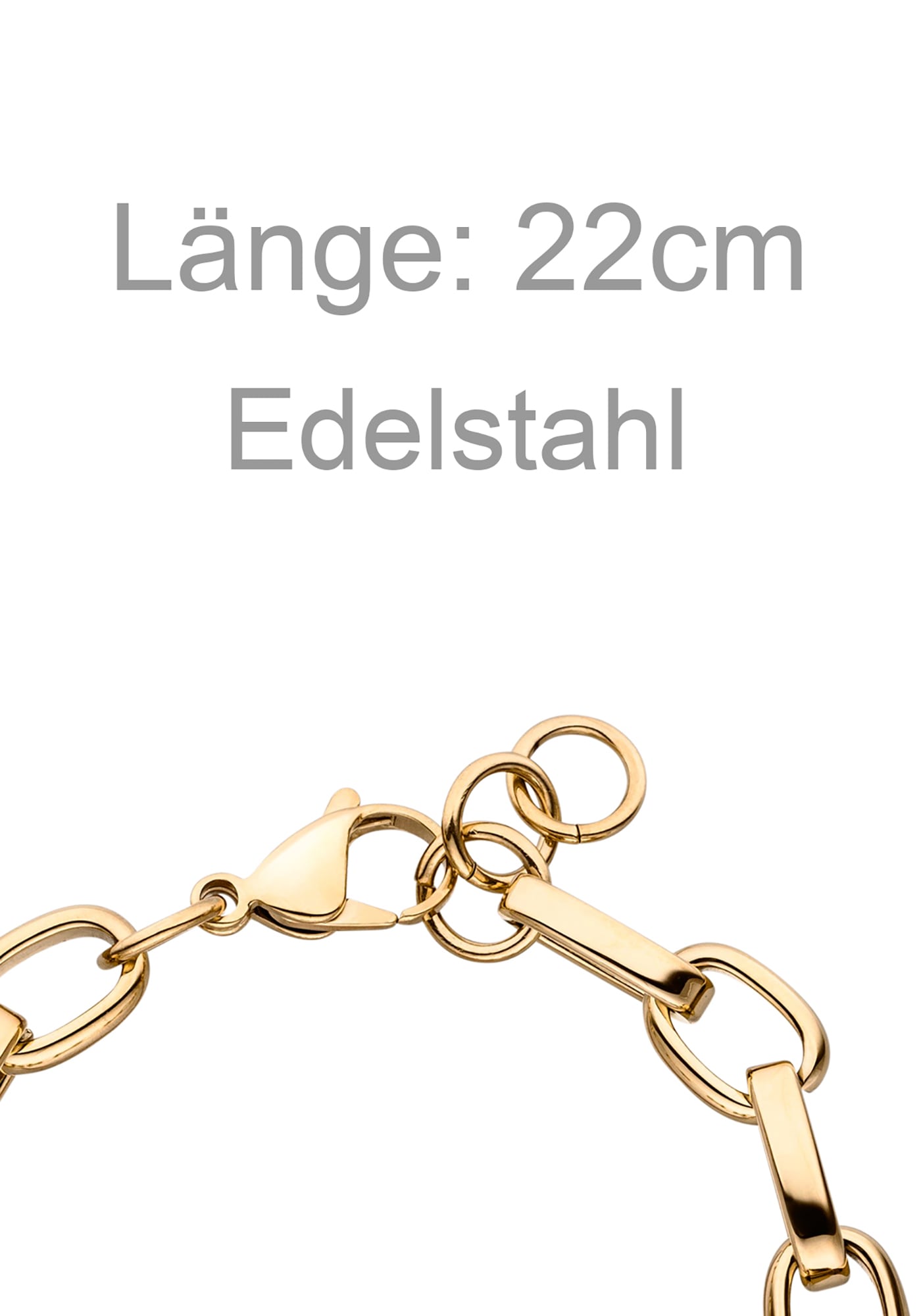 JOBO Armband »Statement« Edelstahl goldfarben 22 cm