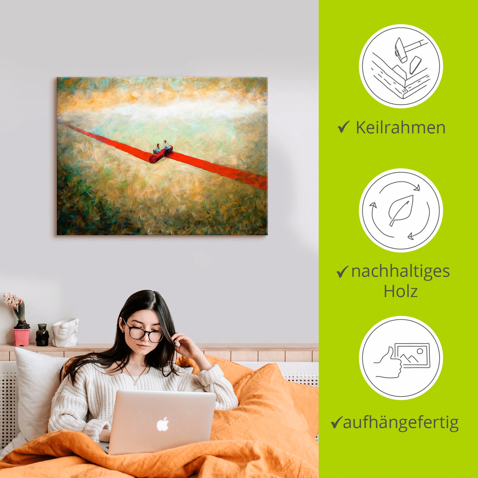 Artland Wandbild »Begegnung«, Paar, (1 St.), als Leinwandbild, Poster in verschied. Größen