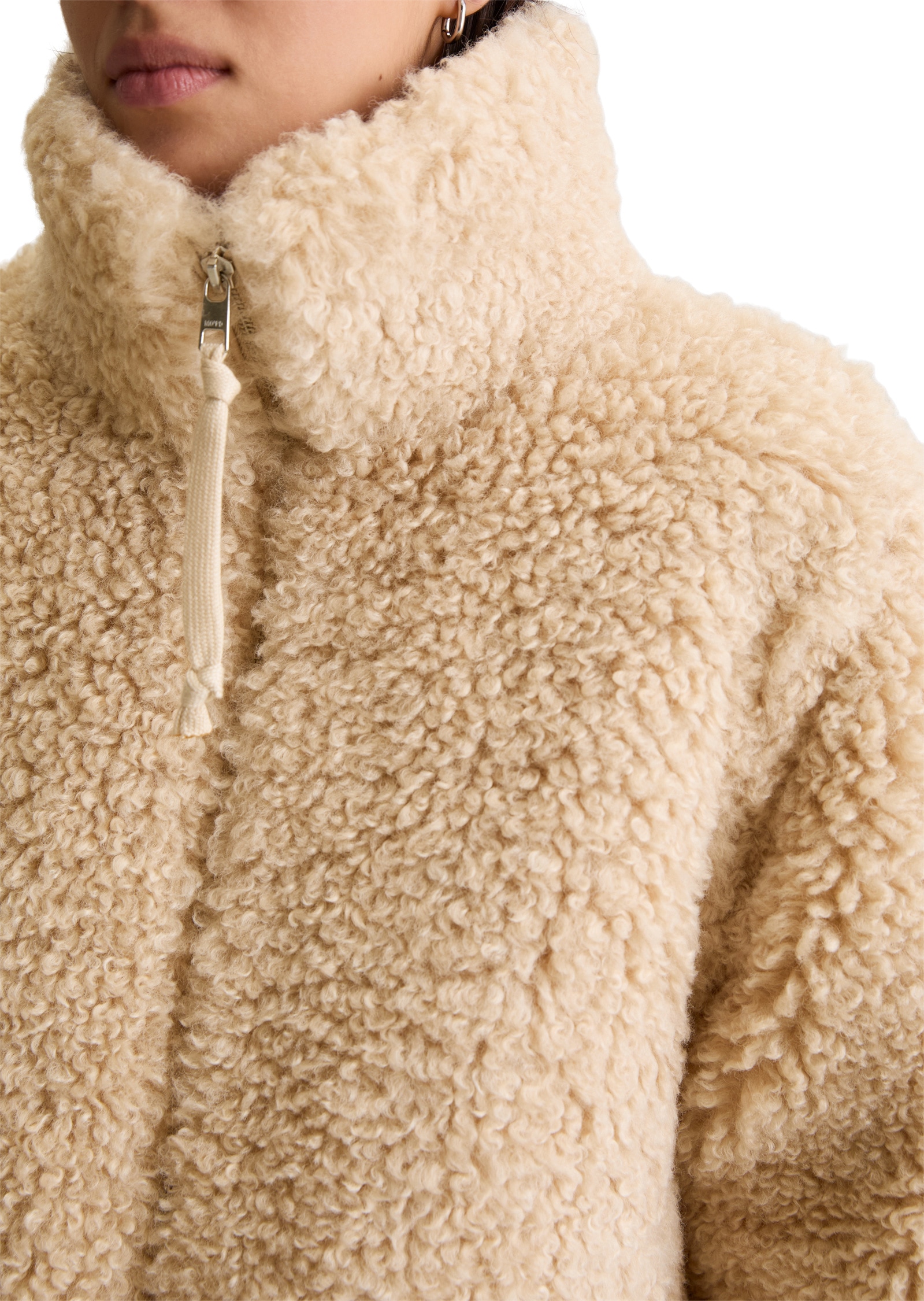 Marc O'Polo DENIM Outdoorjacke »aus weichem Curly-Plüsch«, ohne Kapuze