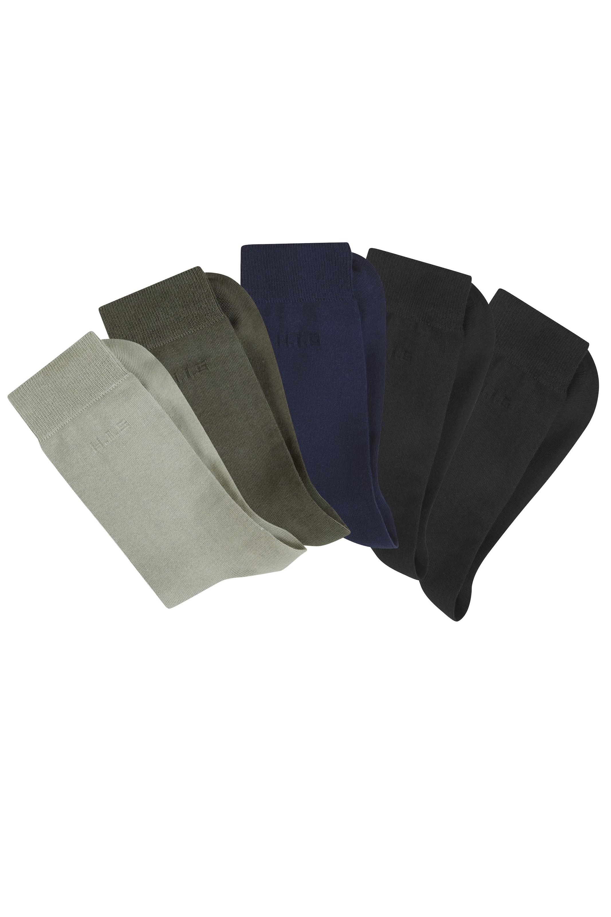 H.I.S Businesssocken »Herrensocken, Männdersocken, uni Anzugsocken,« Packung, 5 Paar tlg. mit klassischem Rippbündchen, ohne drückende Naht