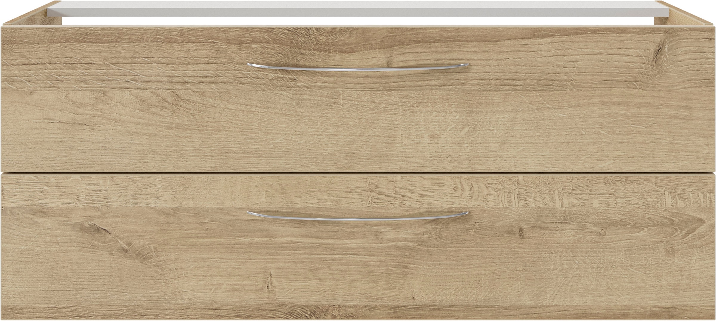 Saphir Badmöbel-Set »Serie 4035 2-teilig, Keramik-Doppelwaschtisch mit LED-Spiegel«, (Set), Doppel-Waschplatz inkl Türdämpfer, 120 cm breit, 2 Schubladen