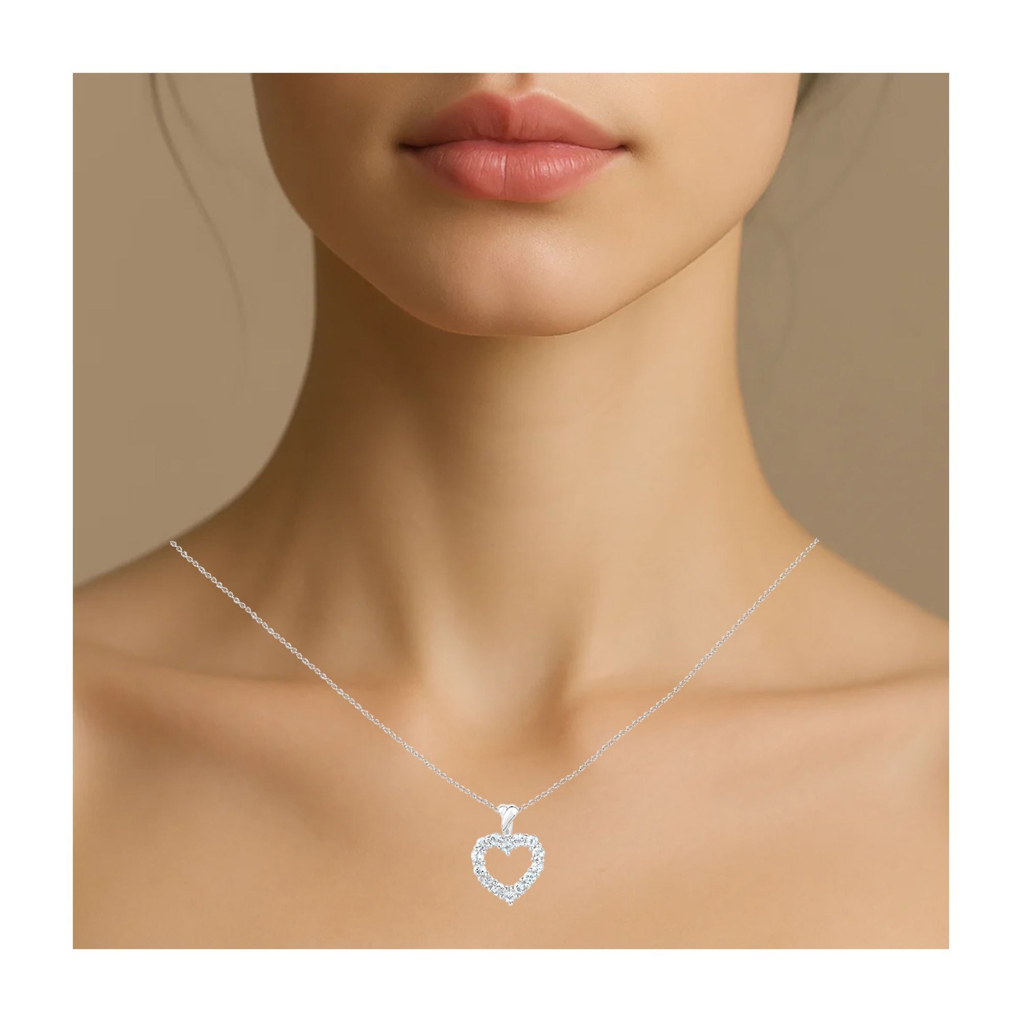 Vira Jewels Kette mit Anhänger »925 Sterling Silber rhodiniert Aquamarine«