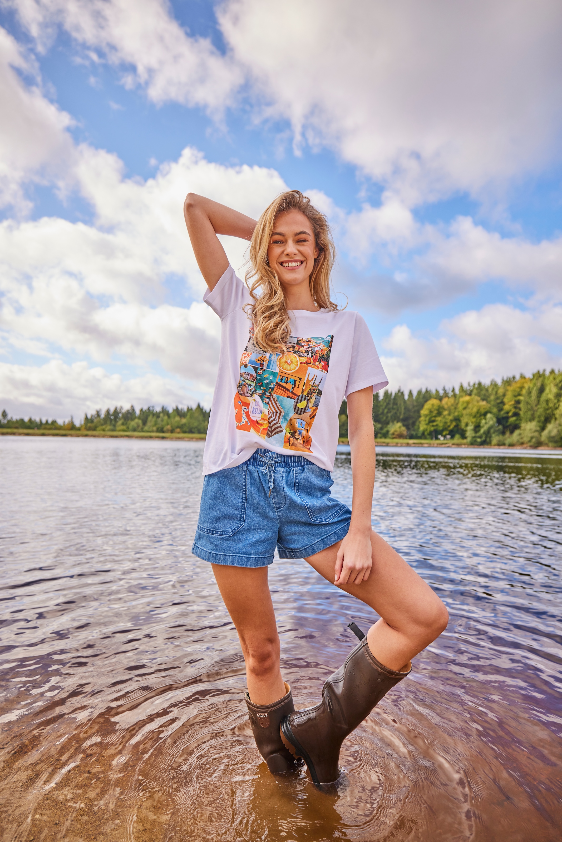 Aniston CASUAL T-Shirt mit italienischem Flair - NEUE KOLLEKTION