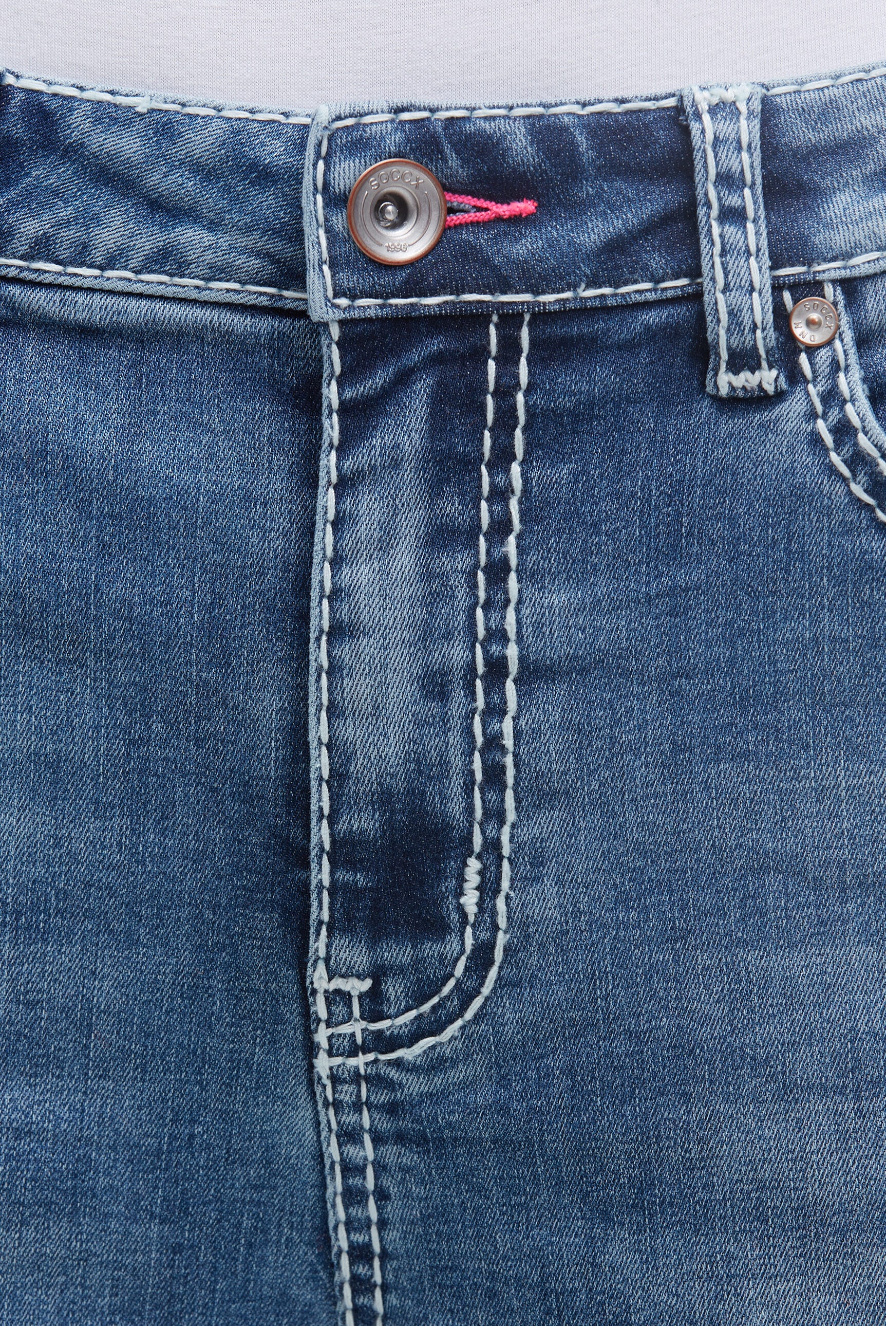 SOCCX Regular-fit-Jeans, mit breiten Nähten