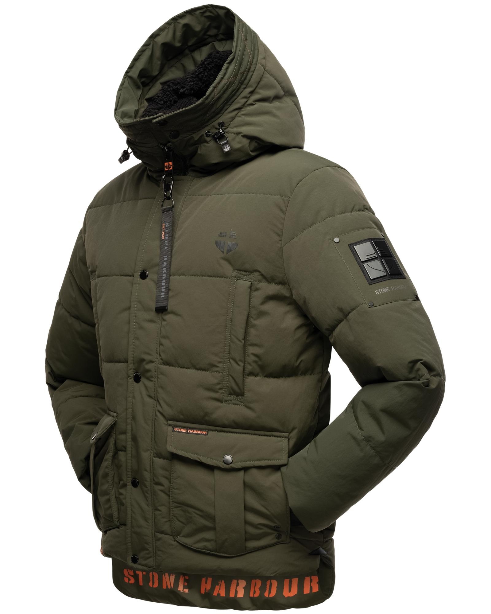 Stone Harbour Outdoorjacke »Admaroo«, mit Kapuze, Stylische Winterjacke mit Teddyfell-Innenfutter