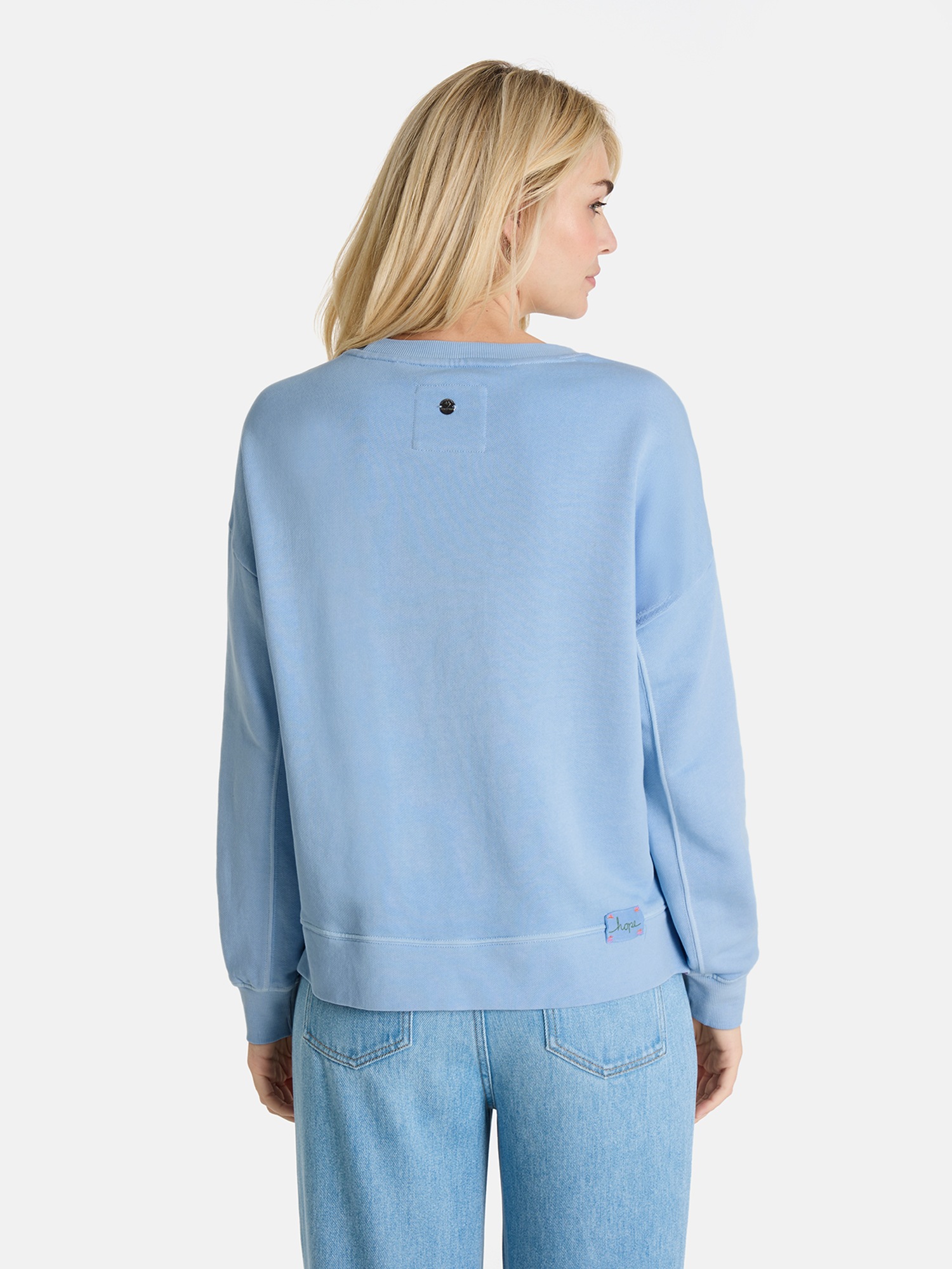 Sweatshirt LIEBLINGSSTÜCK "BibiL", Damen, Gr. M, 432, skyway, 100% Baumwolle, normal, Rundhals, Sweatshirts Sweatshirt, aus 100% Baumwolle 3