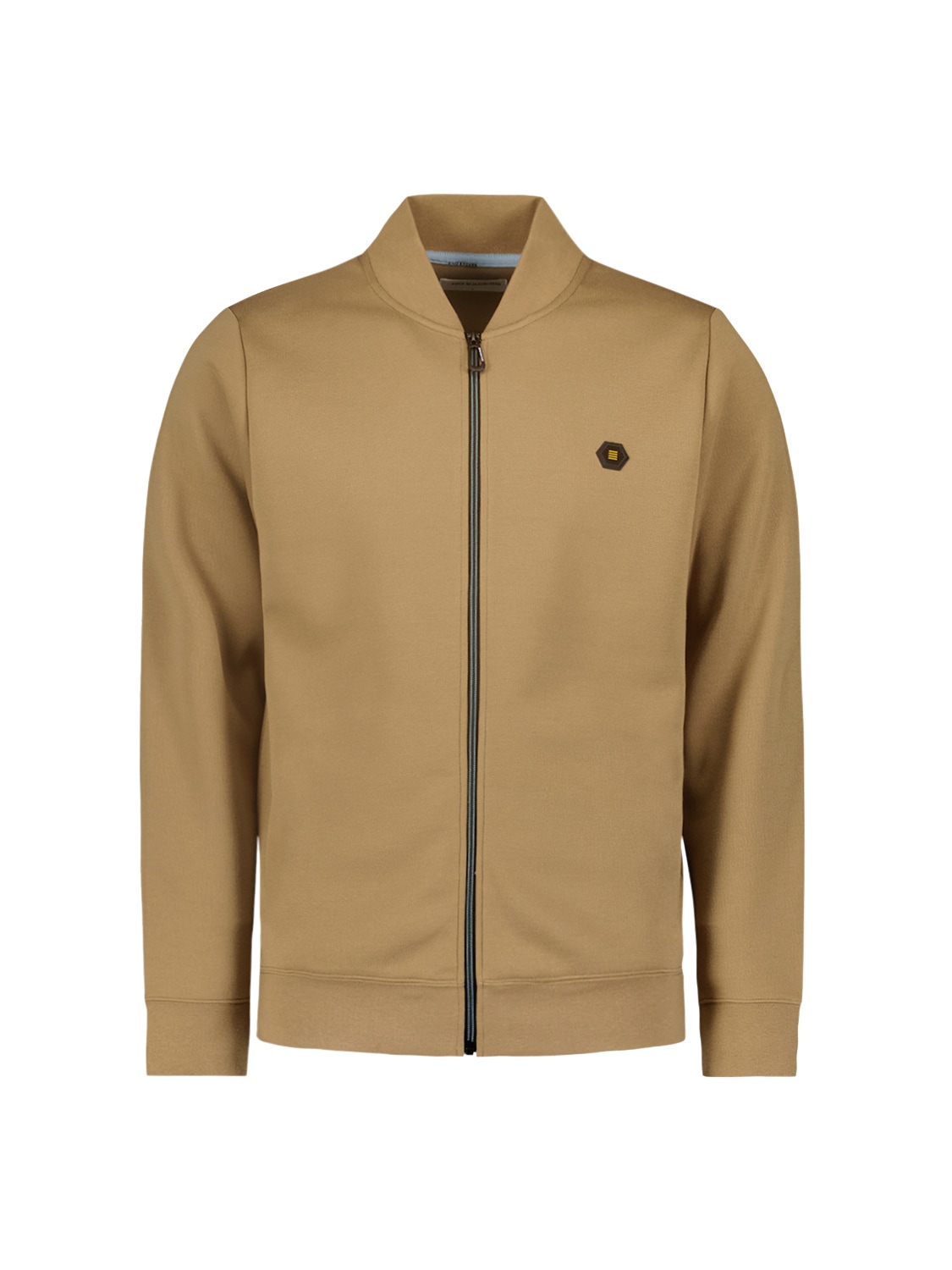 NO EXCESS Sweater »No Excess Stylische Weste mit Bomberkragen und Piqué-Material«