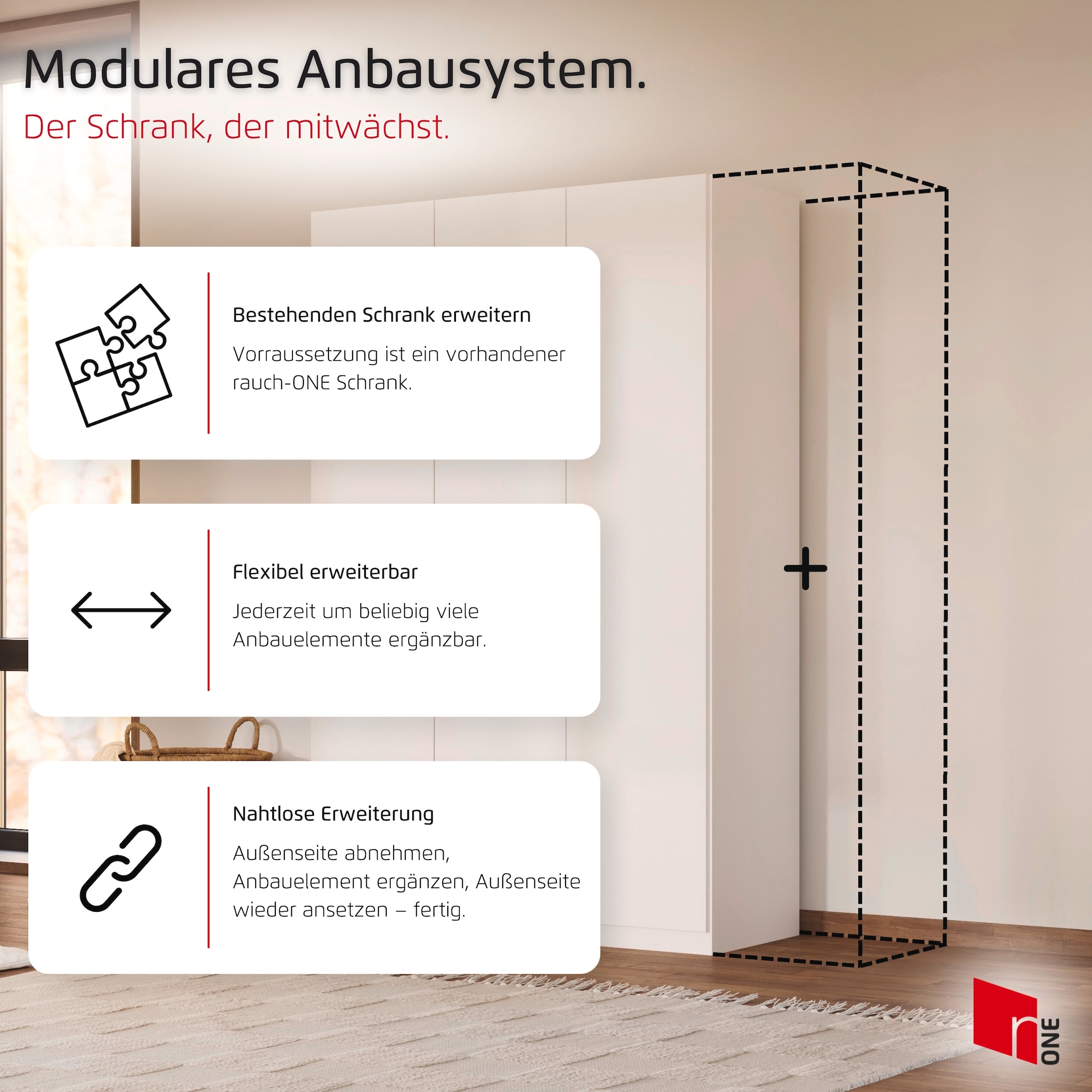 OTTO home Kleiderschrank »Schrank Möbel Schlafzimmer Garderobe Kinderzimmer WELTNEUHEIT ZELLARA« PATENTIERTES SCHNELLMONTAGESYSTEM Griff Goldfarben MADE IN GERMANY