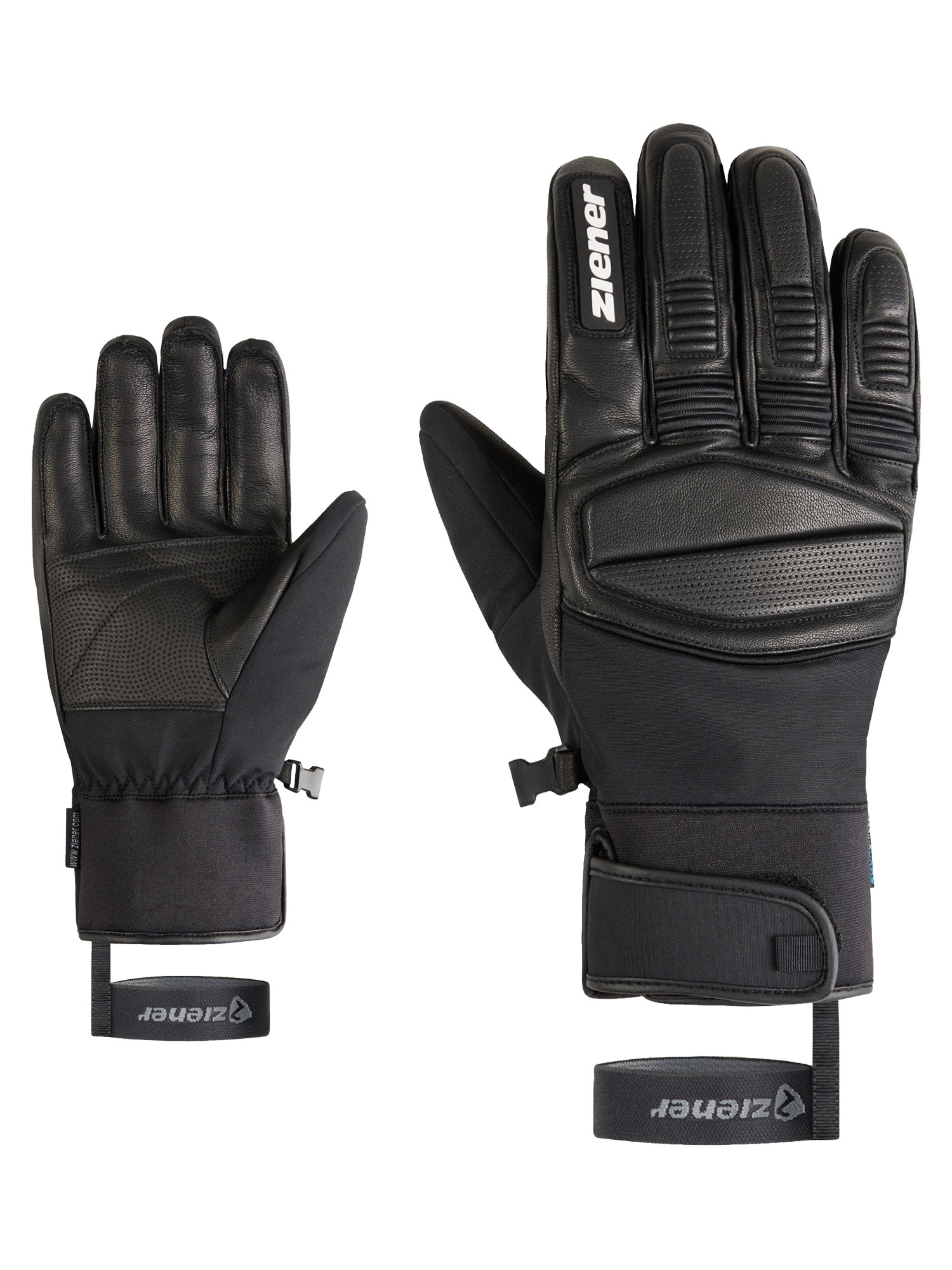 Ziener Skihandschuhe "GOMIN-Z AQUASHIELD" wasserdicht, winddicht, atmungsaktiv, Lederinnenhand