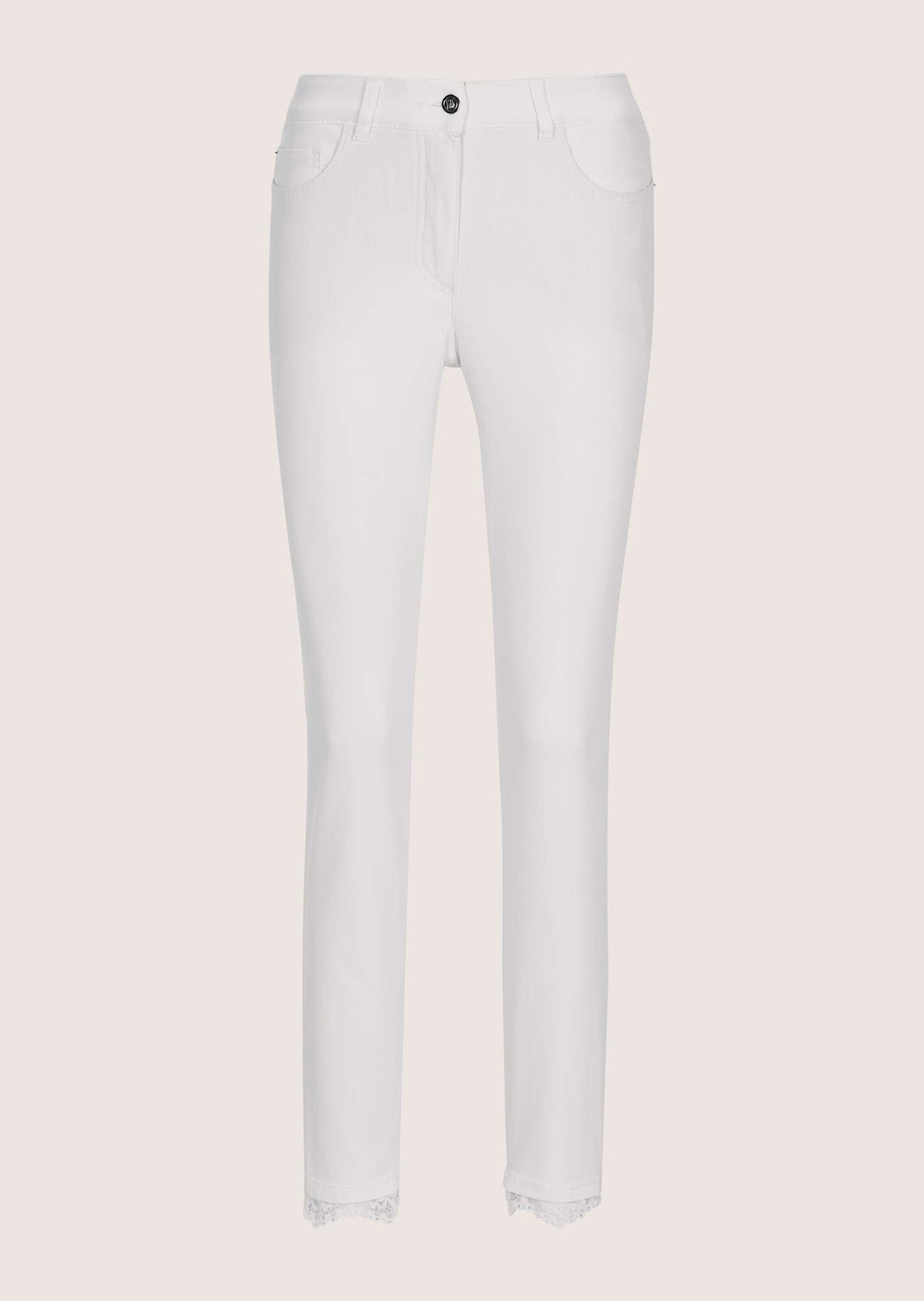 MADELEINE "Jeans Slim Fit Five-Pocket-Hose" 5 Pocket Jeans mit Spitze