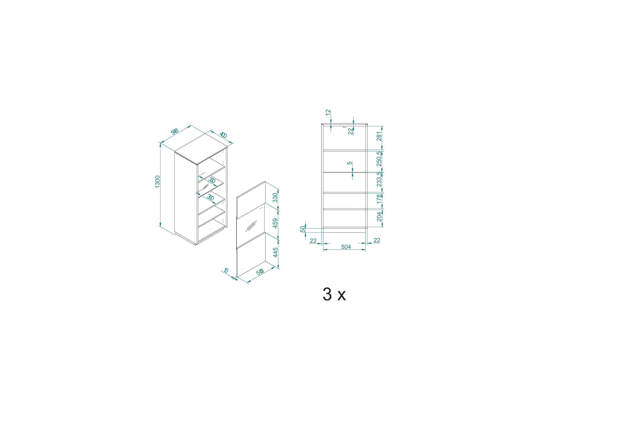 INOSIGN Schrank-Set »LARGO«, (Set, 3 St.), mit Soft-Close-Funktion