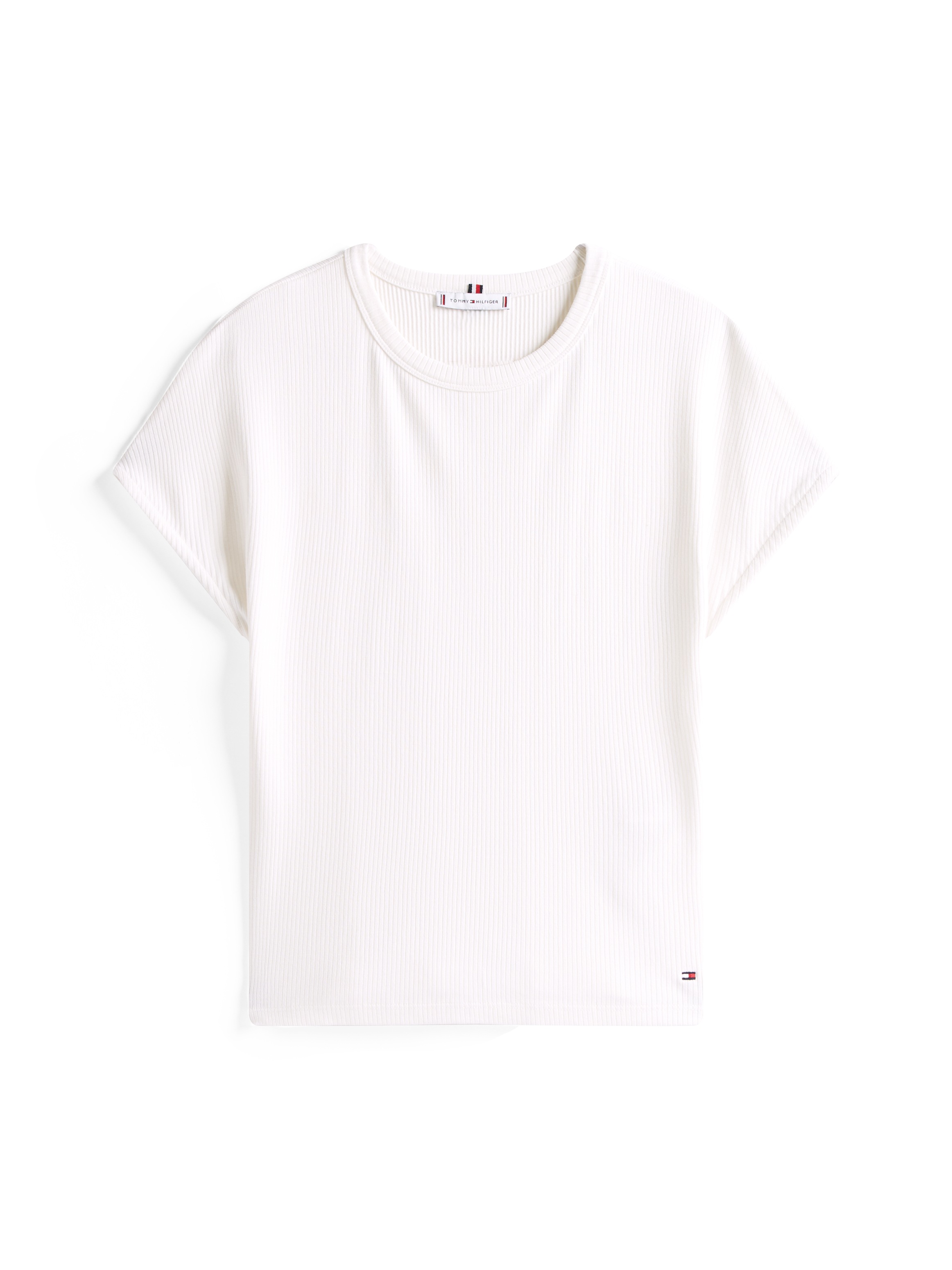 Tommy Hilfiger Kurzarmshirt »5X2 RIB SLIM C-NK CAP SLV TEE«