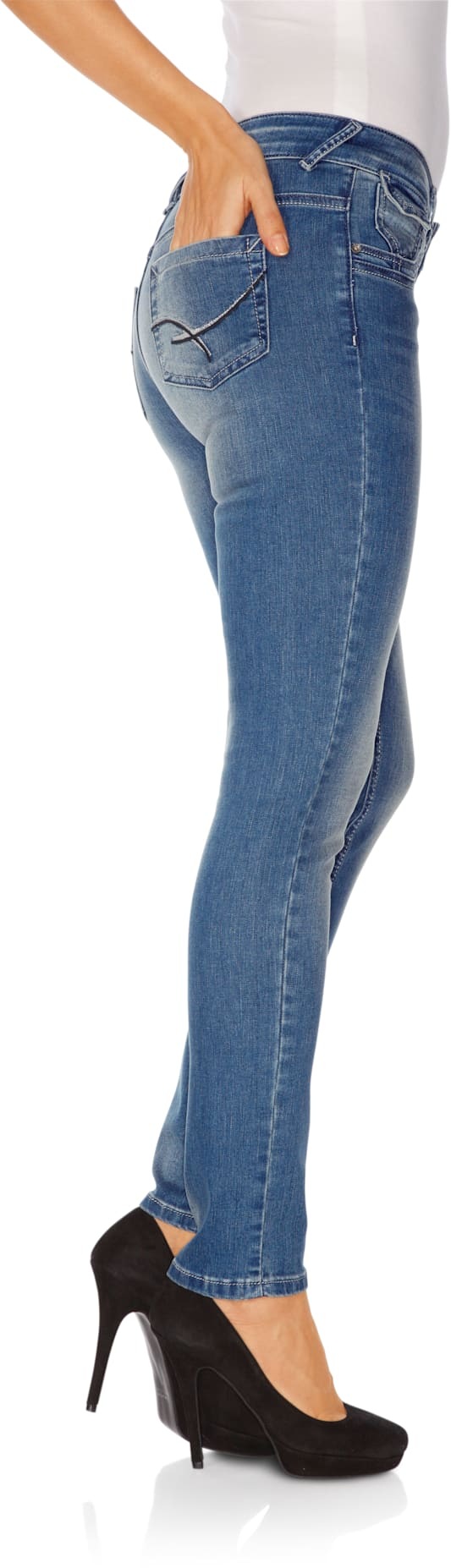 LINEA TESINI by heine Röhrenjeans 1 Stk. günstig online kaufen