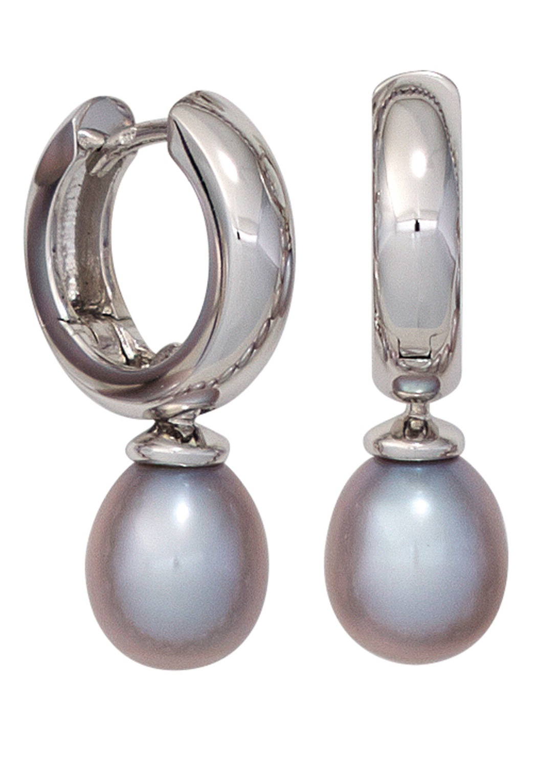 JOBO Perlenohrringe »Ohrringe mit Perlen«, 585 Weißgold