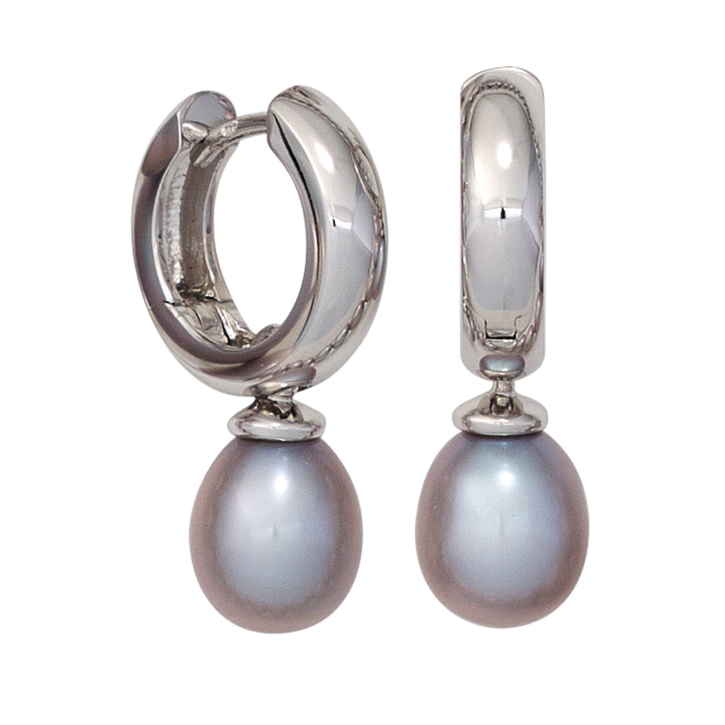 JOBO Perlenohrringe »Ohrringe mit Perlen« 585 Weißgold