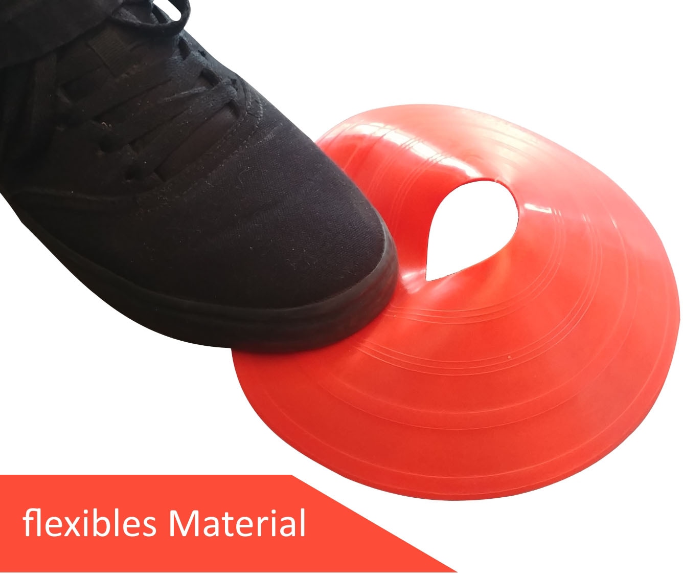 L.A. Sports Trainingshilfe »Disk Cone Markierungsteller Kinder Verkehrserziehung«, (Set, 24 Stück Markierungshütchen)