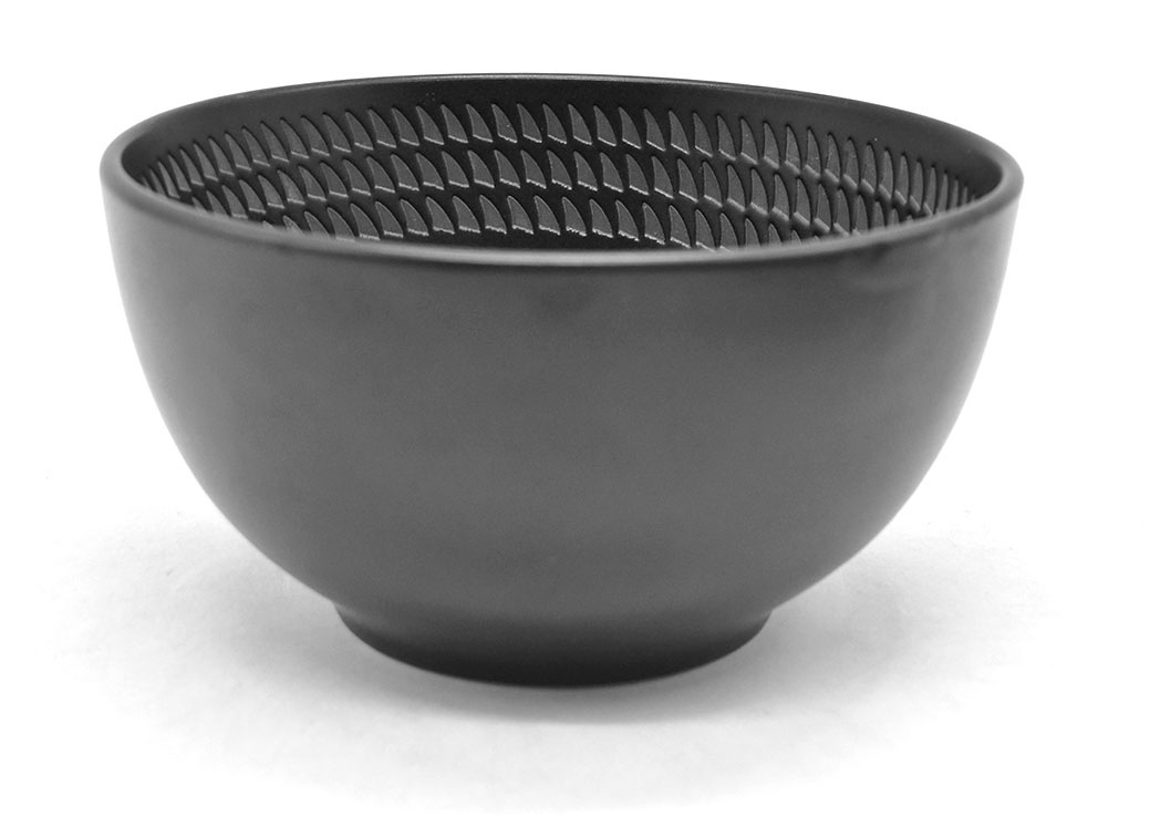 ECHTWERK Kombiservice »"BlackStyle", Schwarz« Stilvolles Geschirrset mit markanter Struktur, hochwertige Stoneware
