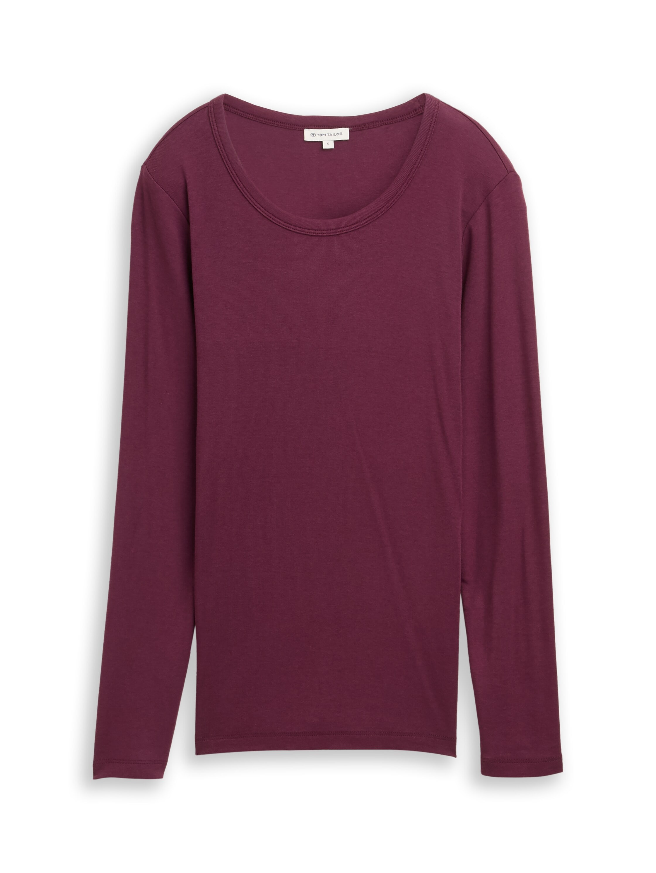 TOM TAILOR Langarmshirt, mit Rundhalsausschnitt und Stretch