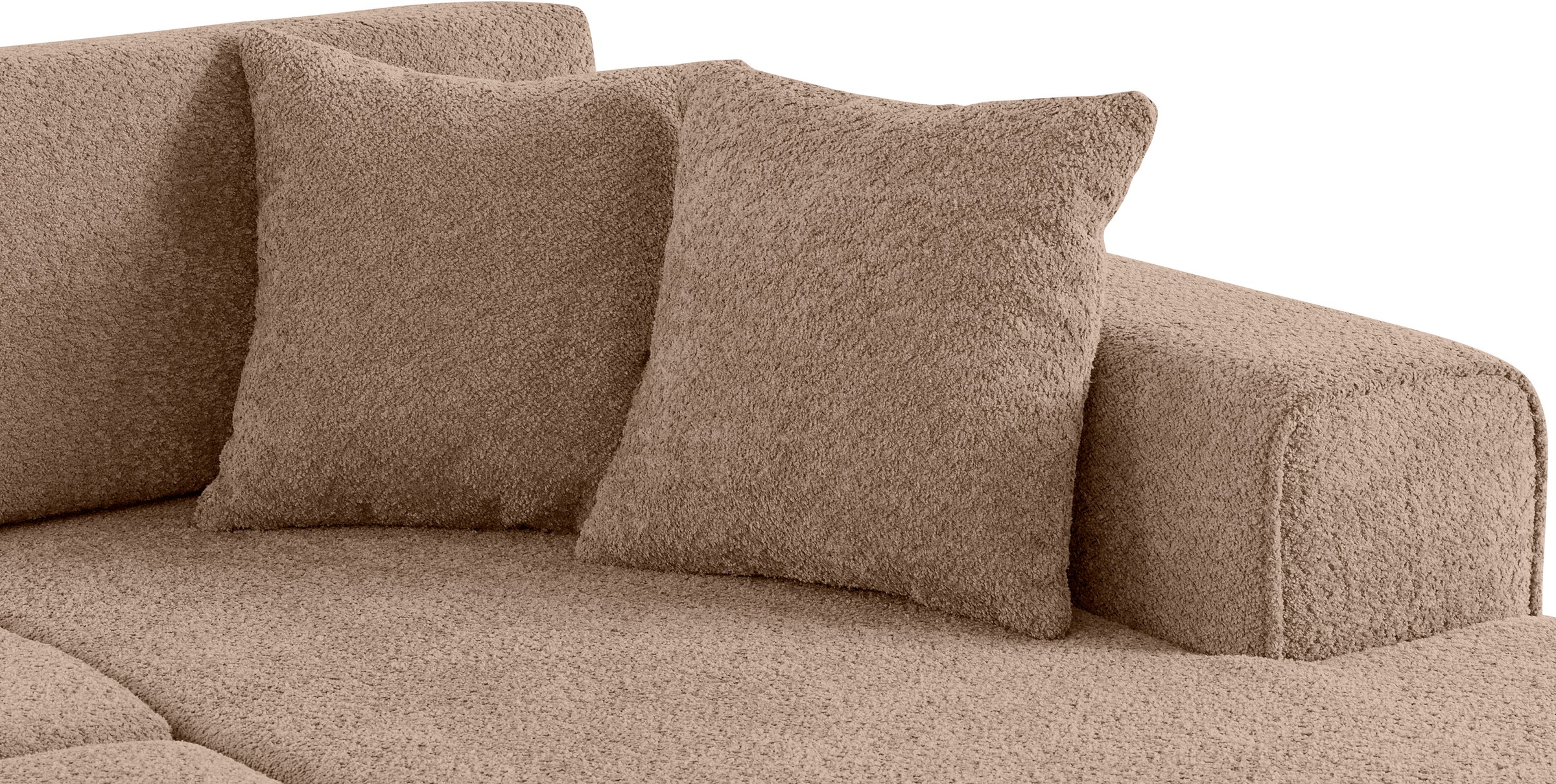 Guido Maria Kretschmer Home&Living Ecksofa »Györ«, L-Form, wahlweise mit Bettfunktion und Bettkasten incl. 2 Zierkissen