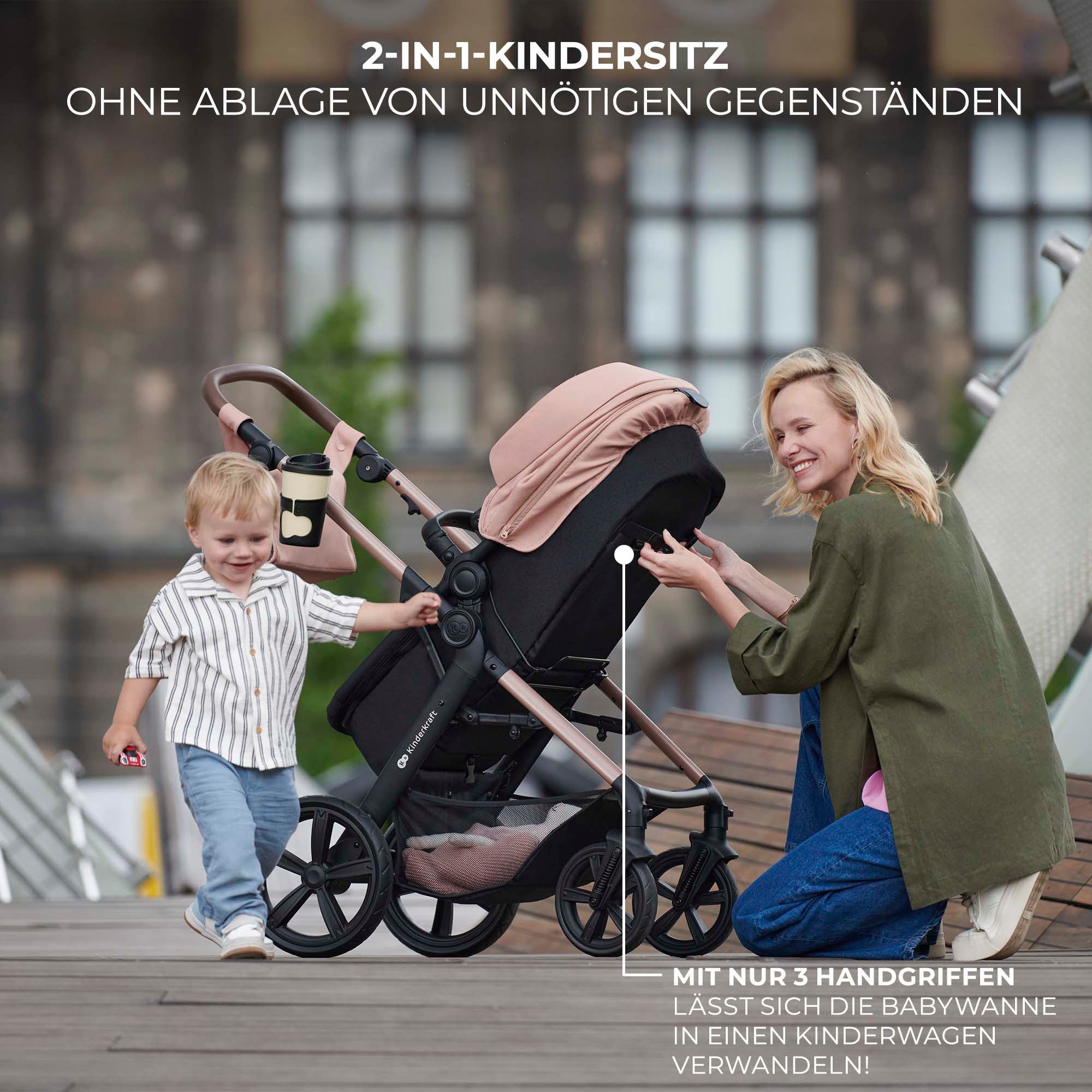 Kinderkraft Kombi-Kinderwagen »MOOV 2 Air 3IN1« 27 kg mit Luftreifen