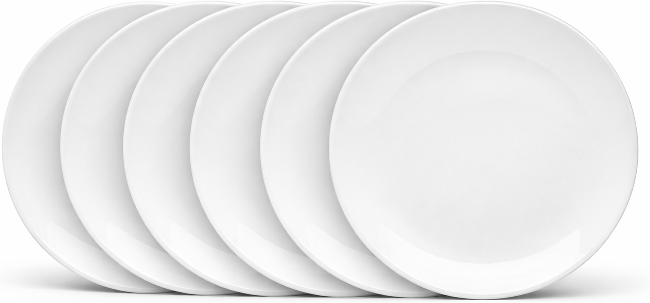 van Well Dessertteller "Malmö, Teller 20 cm, 6 Stück" Teller Set, Steingut, spülmaschinen-/mikrowellengeeignet