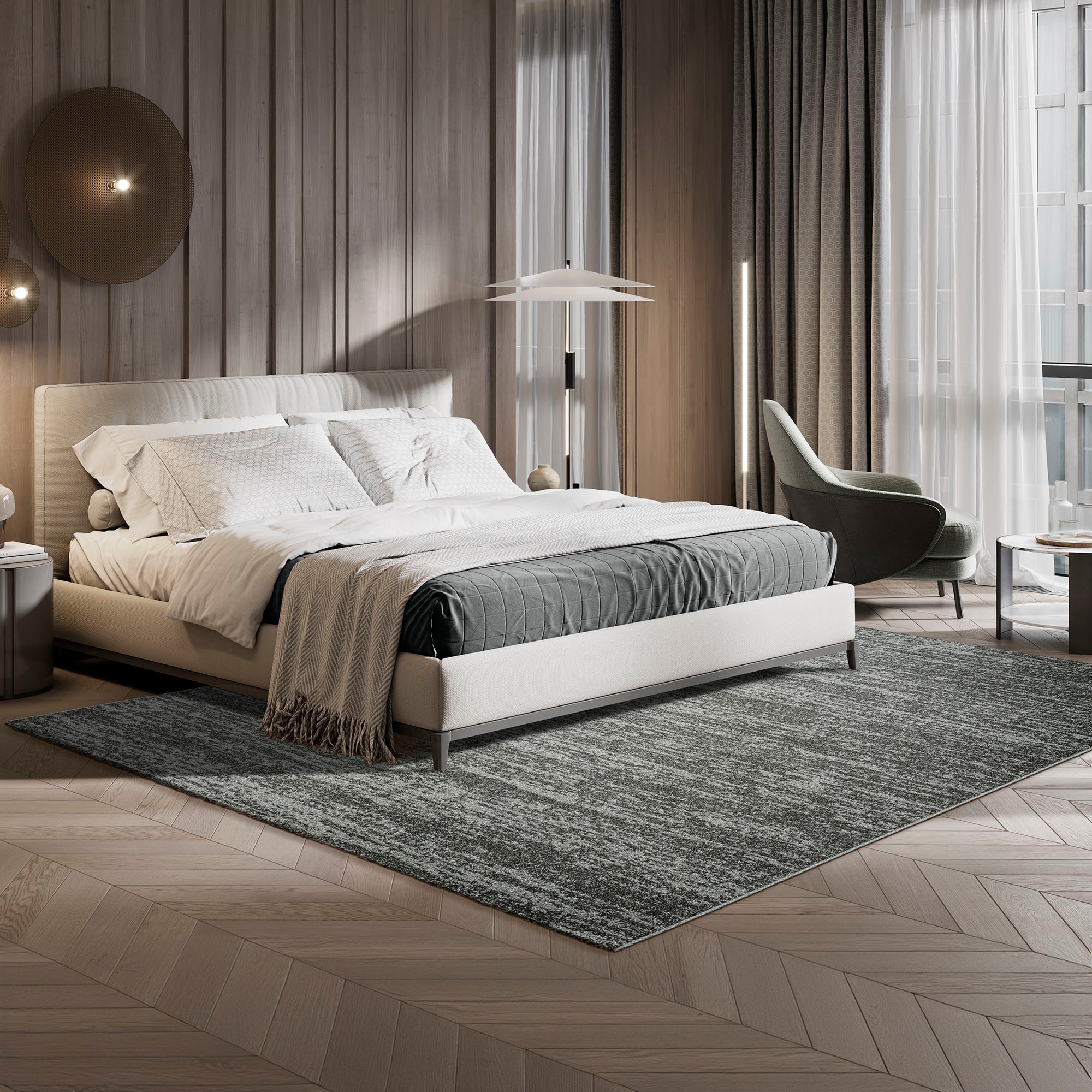 Sanat Teppich »Oslo«, rechteckig, 10 mm Höhe, meliert Kurzflor, Wohnzimmer, Schlafzimmer, auch als Läufer