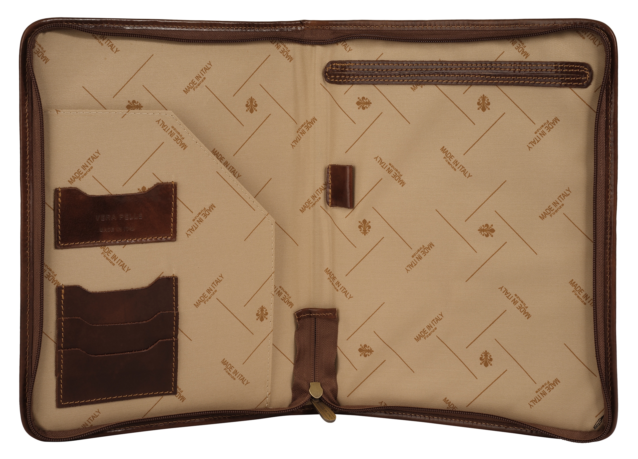 Piké Dokumententasche echt Leder, Made in Italy