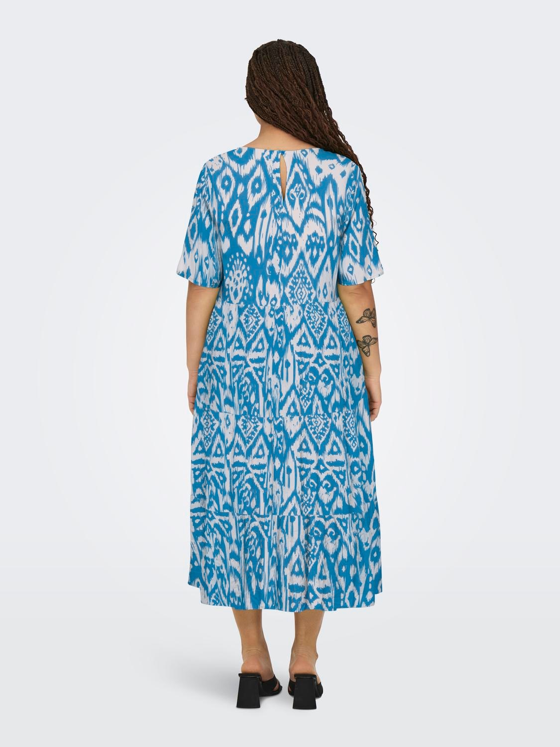 ONLY CARMAKOMA Druckkleid »CARMARRAKESH LIFE SS MIDI DRESS AOP«