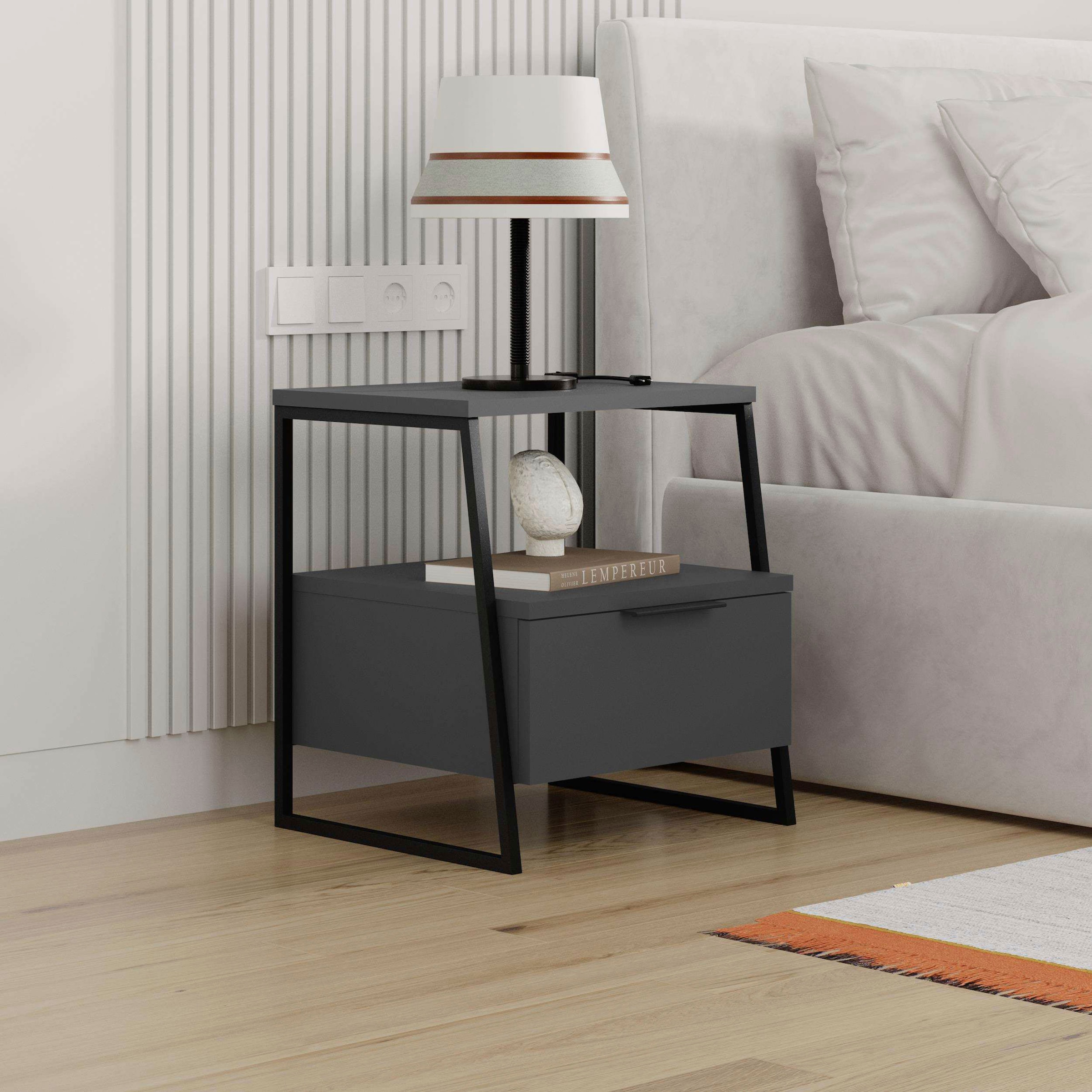 Decortie Nachttisch »PAL NACHTTISCH«, (Packung, 1 St.), Leichte Montage, Lagerung, Platzsparend