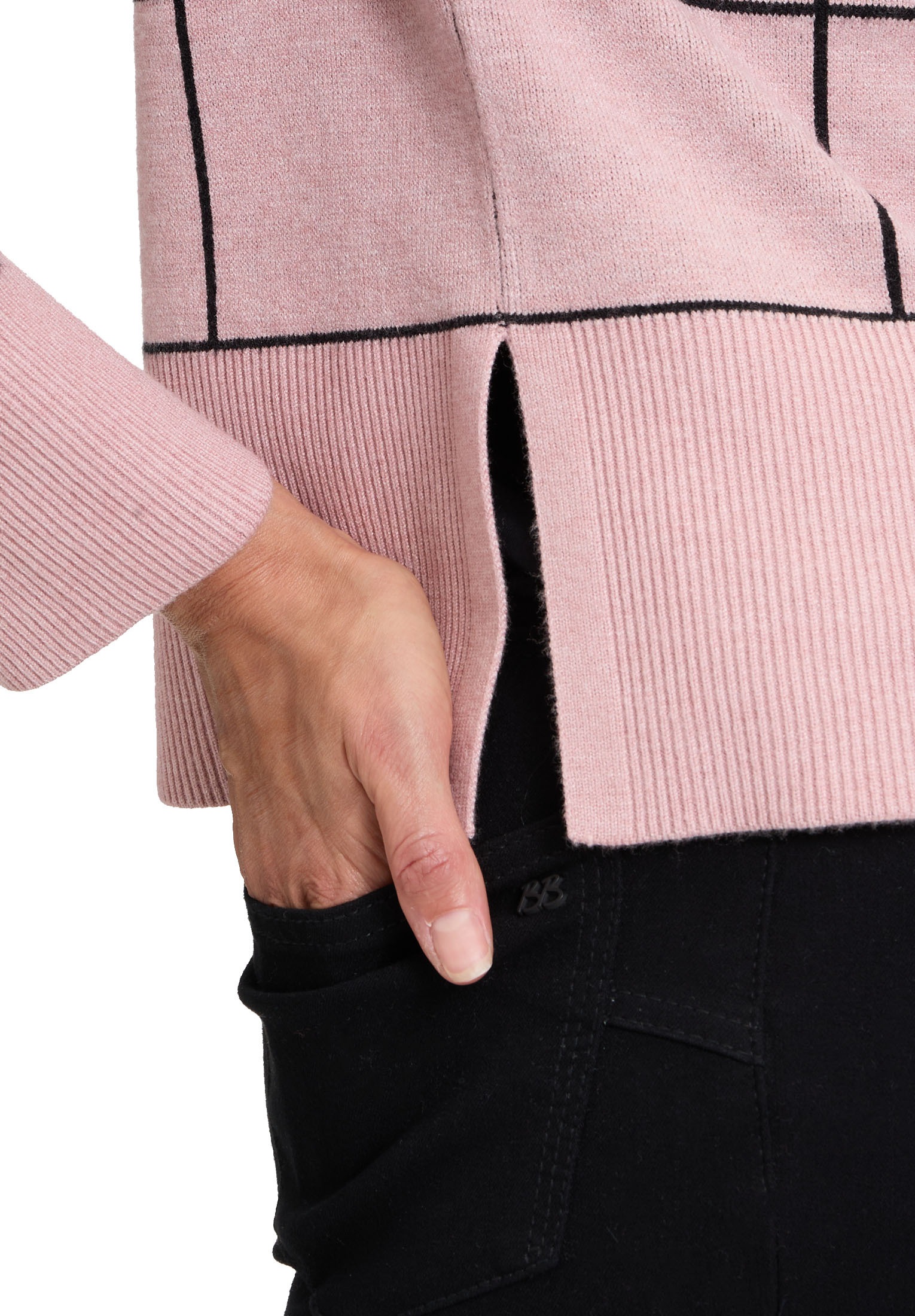 Betty Barclay Strickpullover »Betty Barclay Damen Strickpullover langarm«, (1 tlg.), Saumschlitz