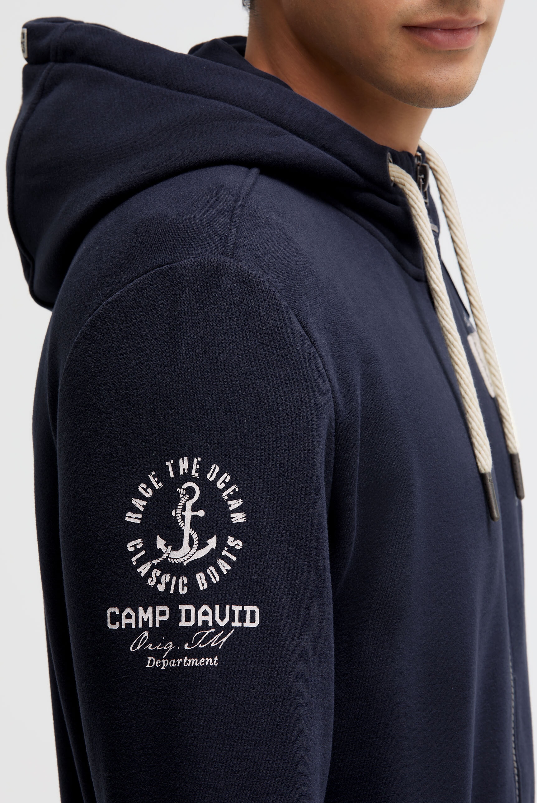 CAMP DAVID Kapuzensweatjacke mit Baumwolle