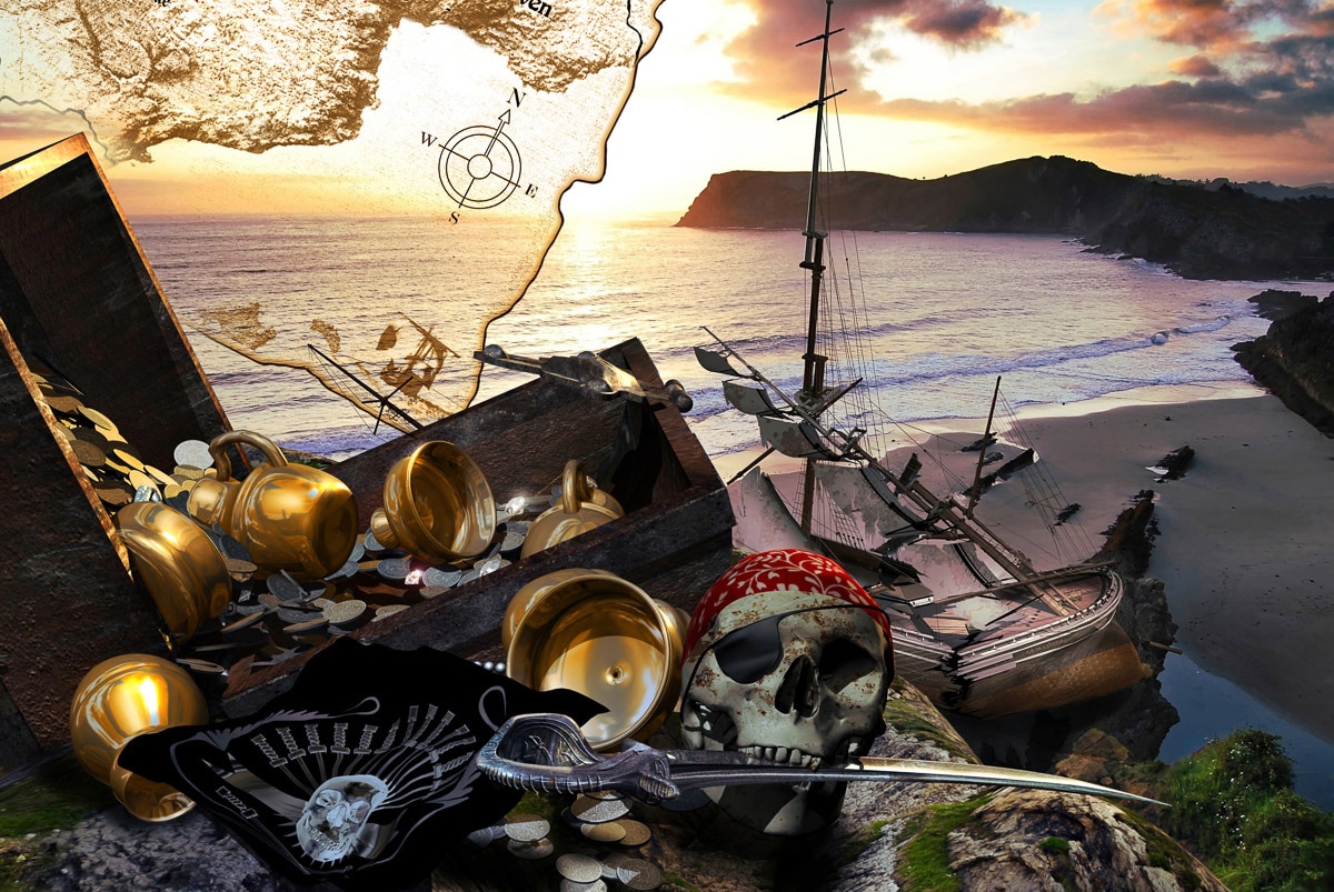Papermoon Fototapete "Piratenschatz"