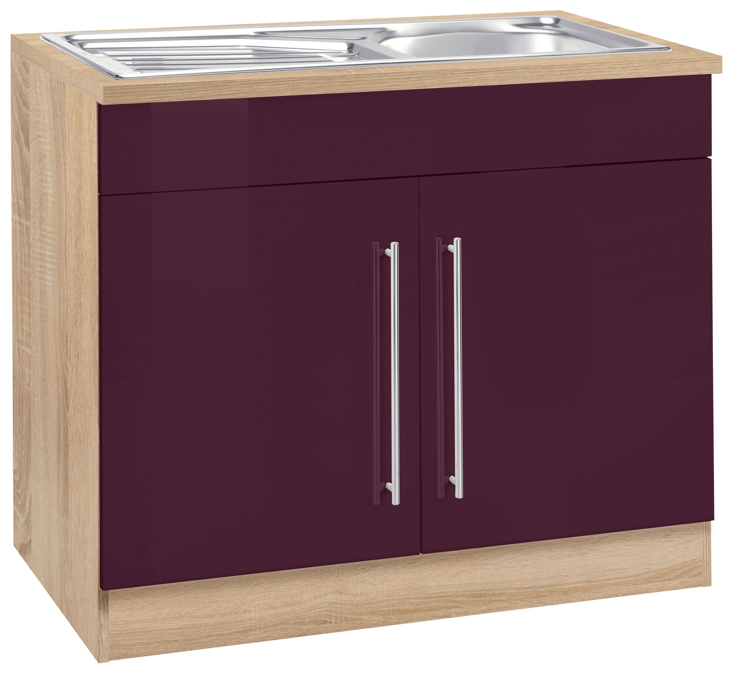 HELD MÖBEL Spülenschrank »Samos«, 100 cm breit, inkl. Einbauspüle